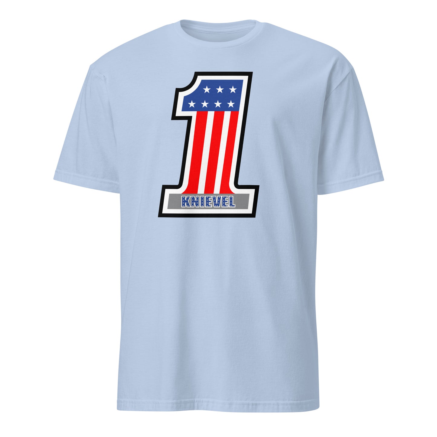 Number One Stars & Stripes Stuntman Motorcycle Racing #1 Softstyle Unisex T-Shirt