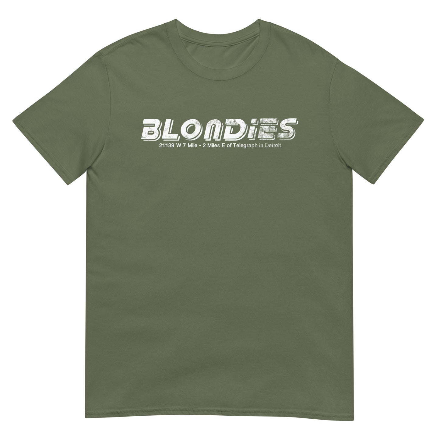 Blondies Detroit Legendary Rock Club Distressed Softstyle Venue Tee