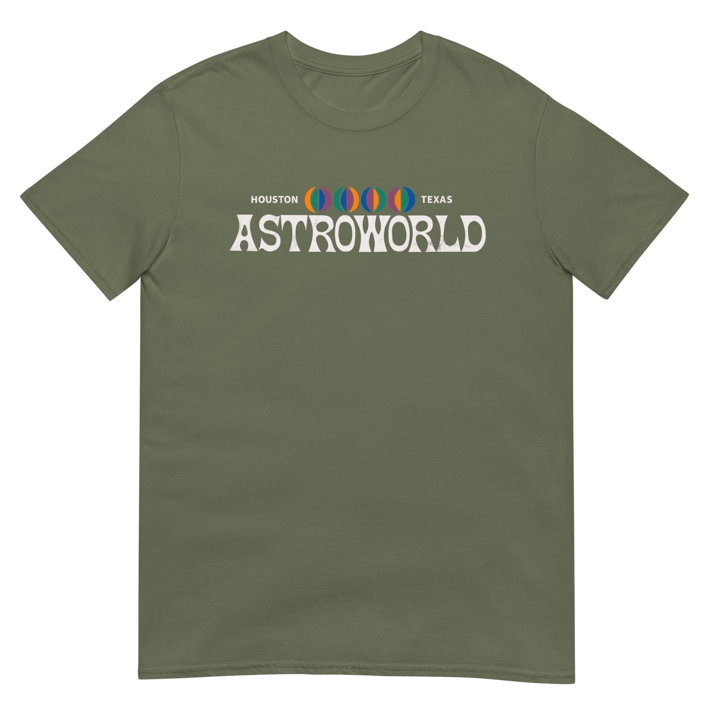 Houston Texas Defunct Theme Park Retro Logo Distressed Softstyle Unisex Tee