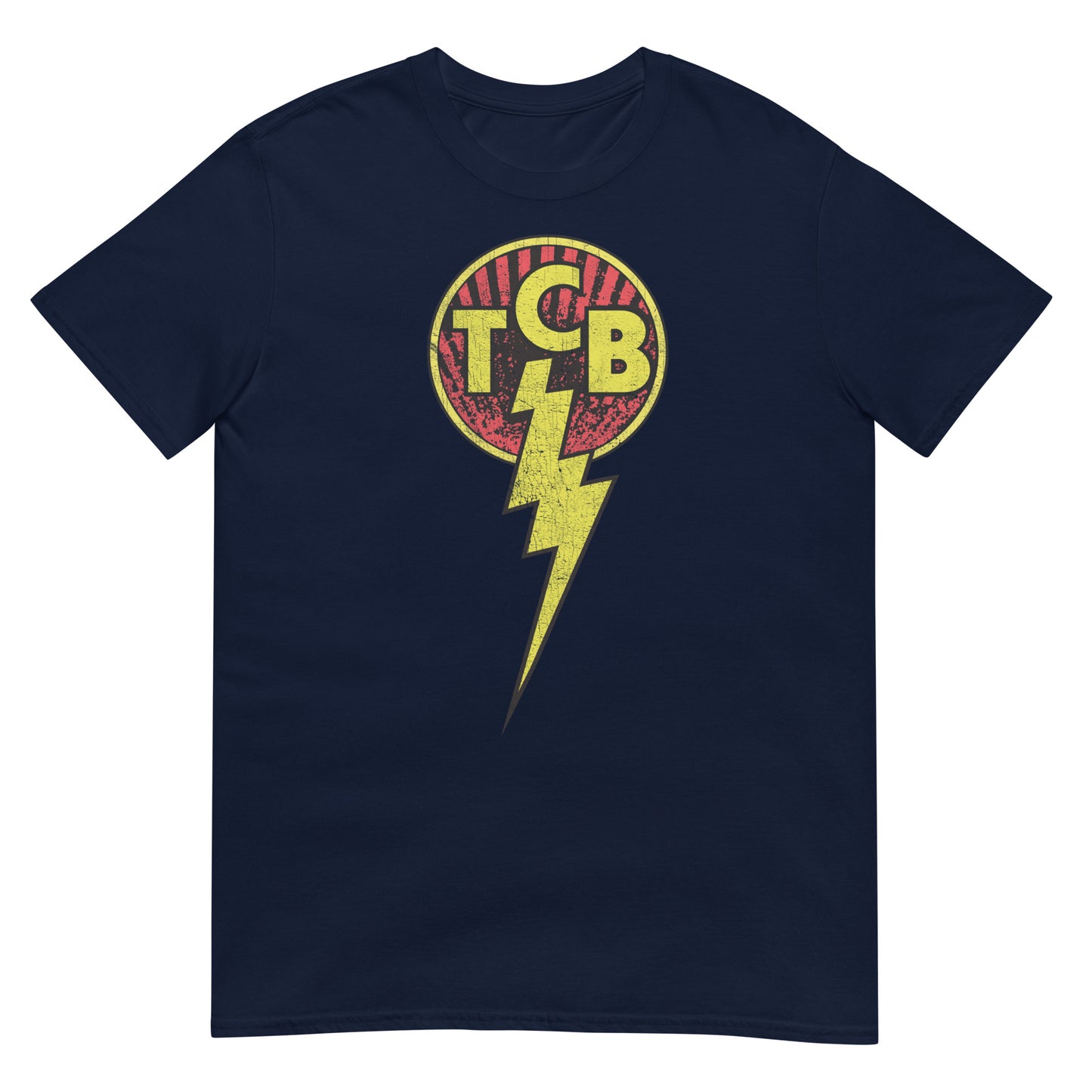 TCB Circle Distressed Logo | Taking Care Of Business Lightning Bolt Unisex T-Shirt