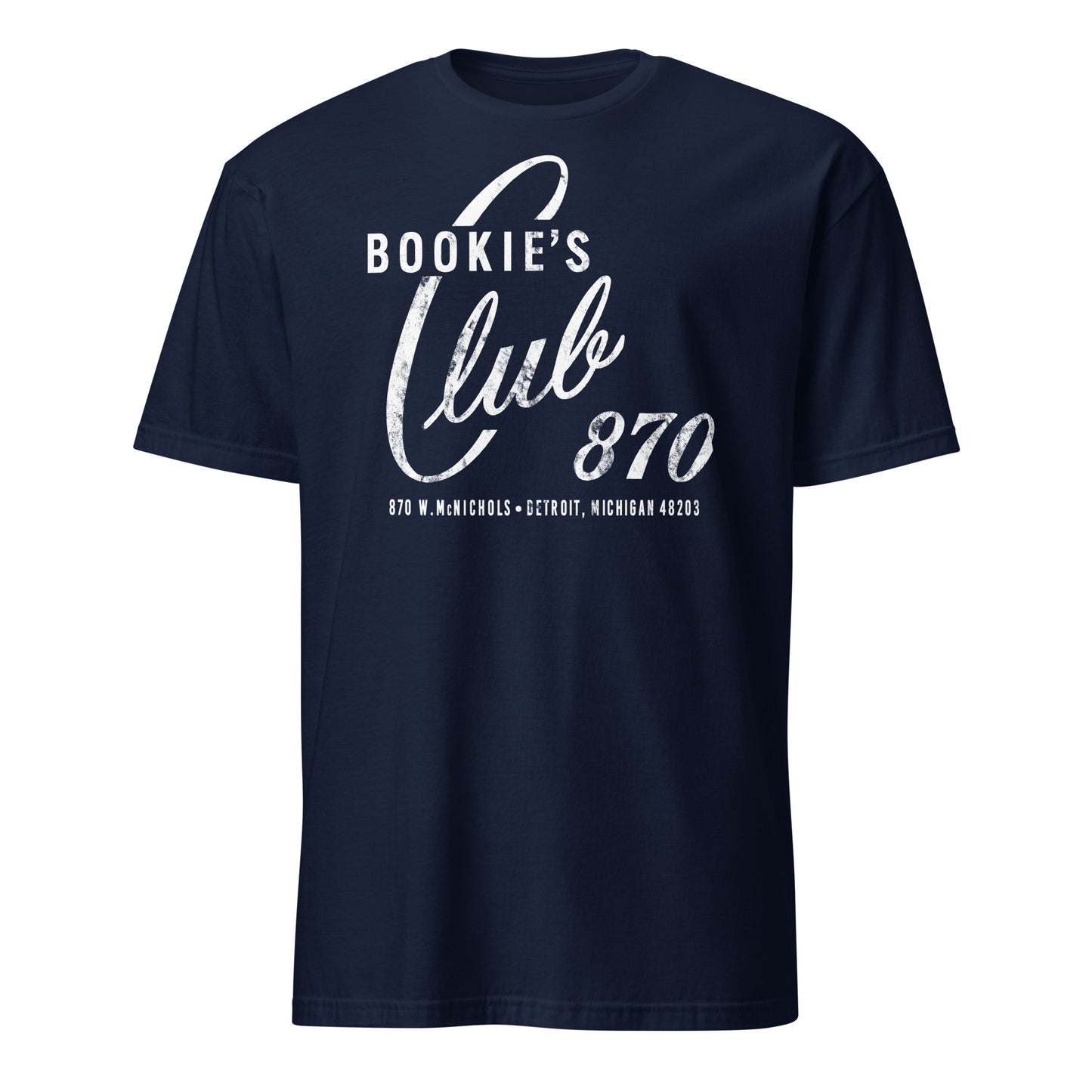 Bookie’s Club 870 Legendary Detroit Punk Venue Distressed Softstyle Unisex T-Shirt
