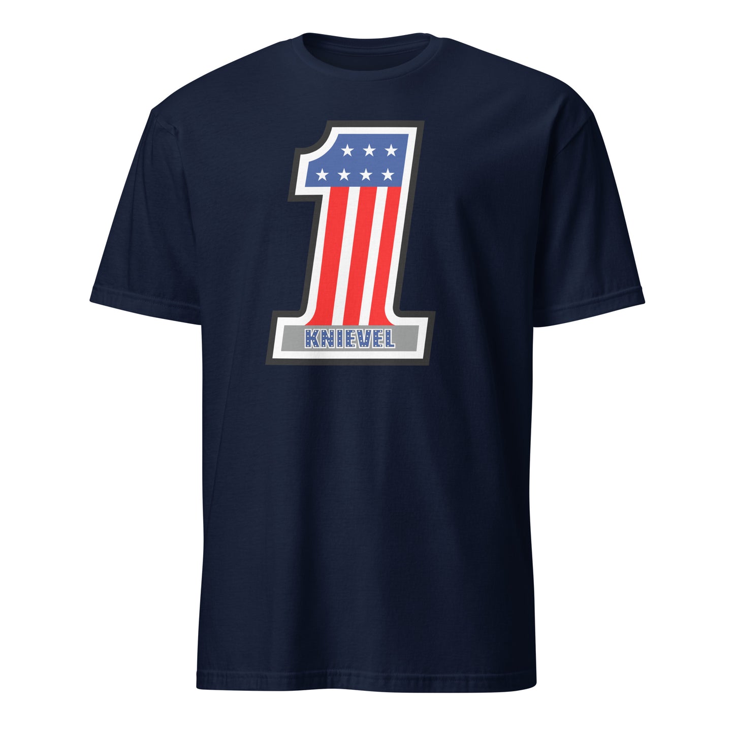 Number One Stars & Stripes Stuntman Motorcycle Racing #1 Softstyle Unisex T-Shirt