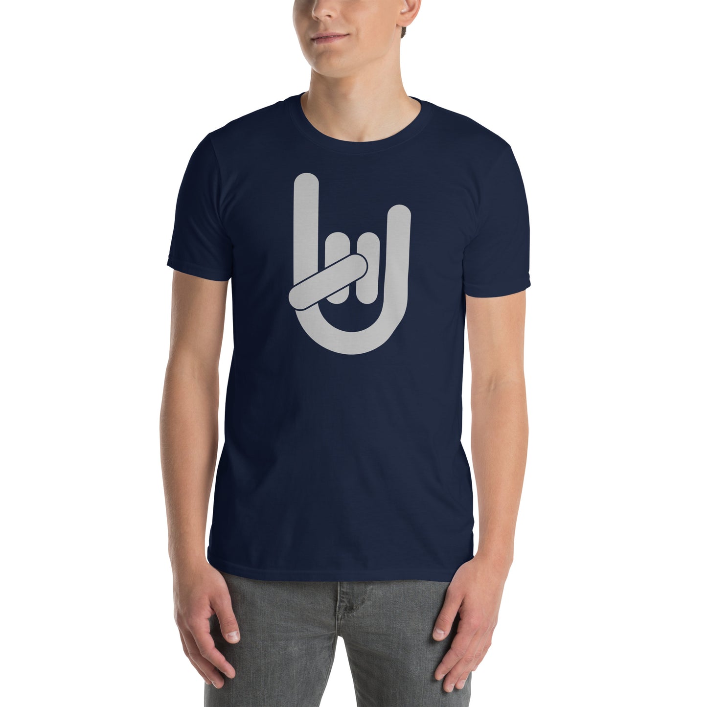 Guitarist Devil Horns Logo Softstyle Unisex Tee