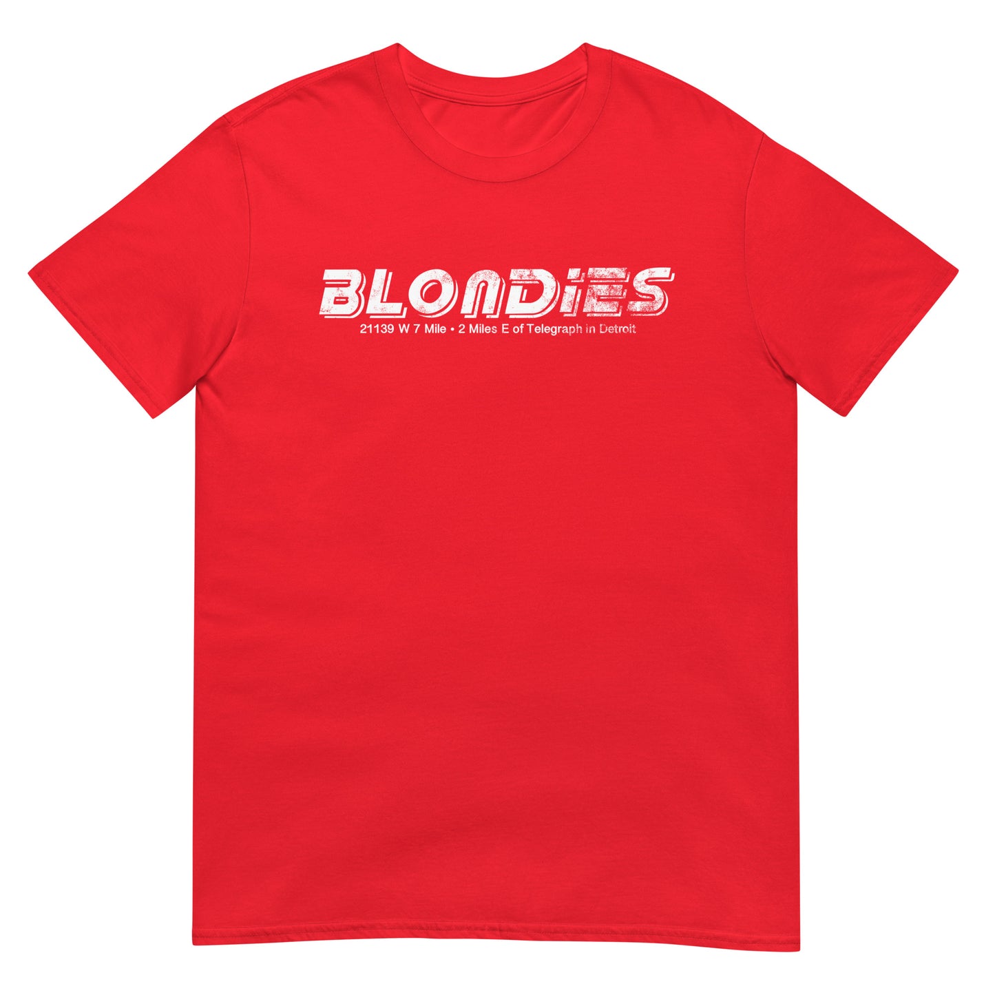 Blondies Detroit Legendary Rock Club Distressed Softstyle Venue Tee