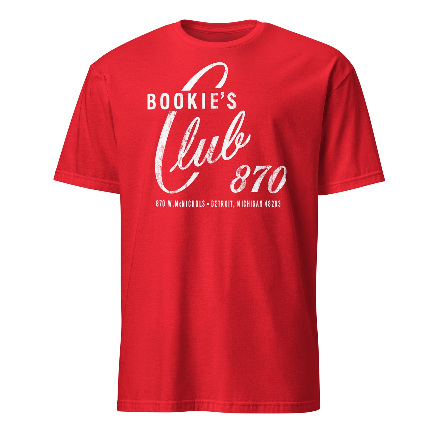 Bookie’s Club 870 Legendary Detroit Punk Venue Distressed Softstyle Unisex T-Shirt