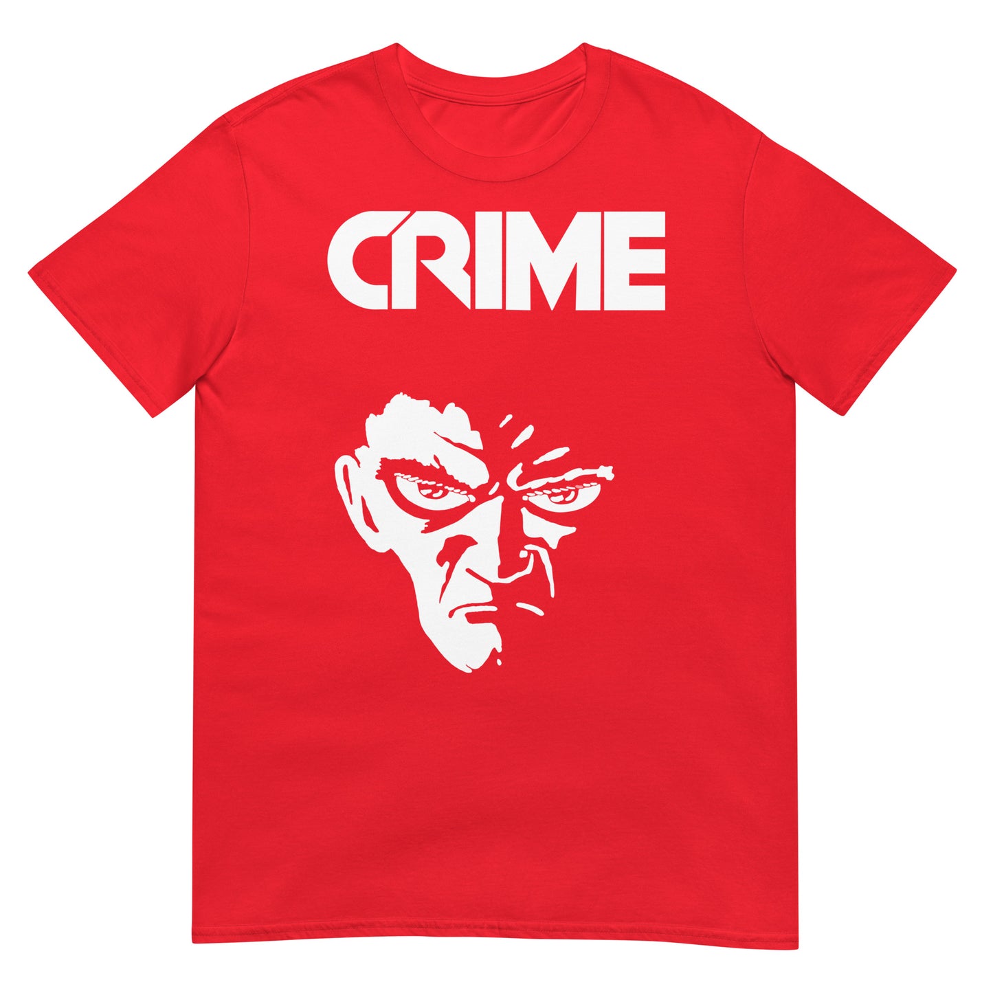 CRIME Raw 70s Punk Face | Softstyle Unisex Rebel Shirt