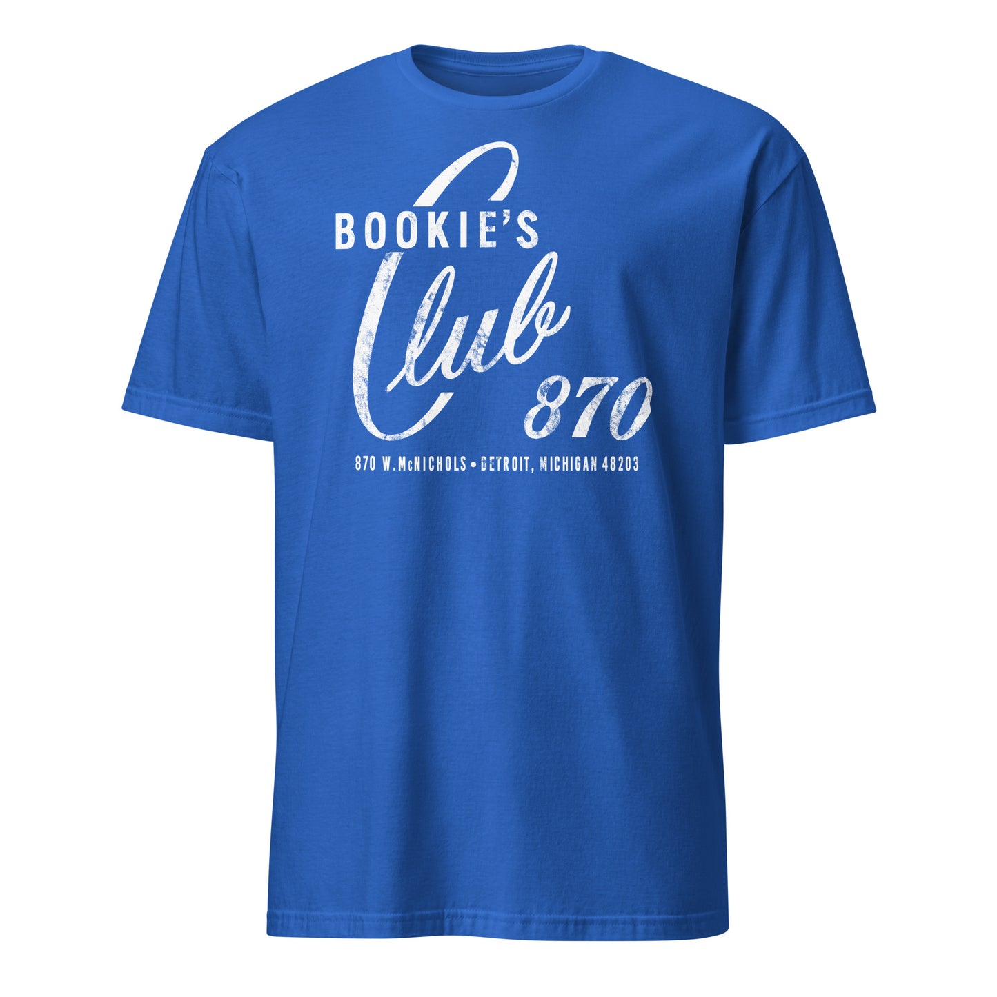 Bookie’s Club 870 Legendary Detroit Punk Venue Distressed Softstyle Unisex T-Shirt