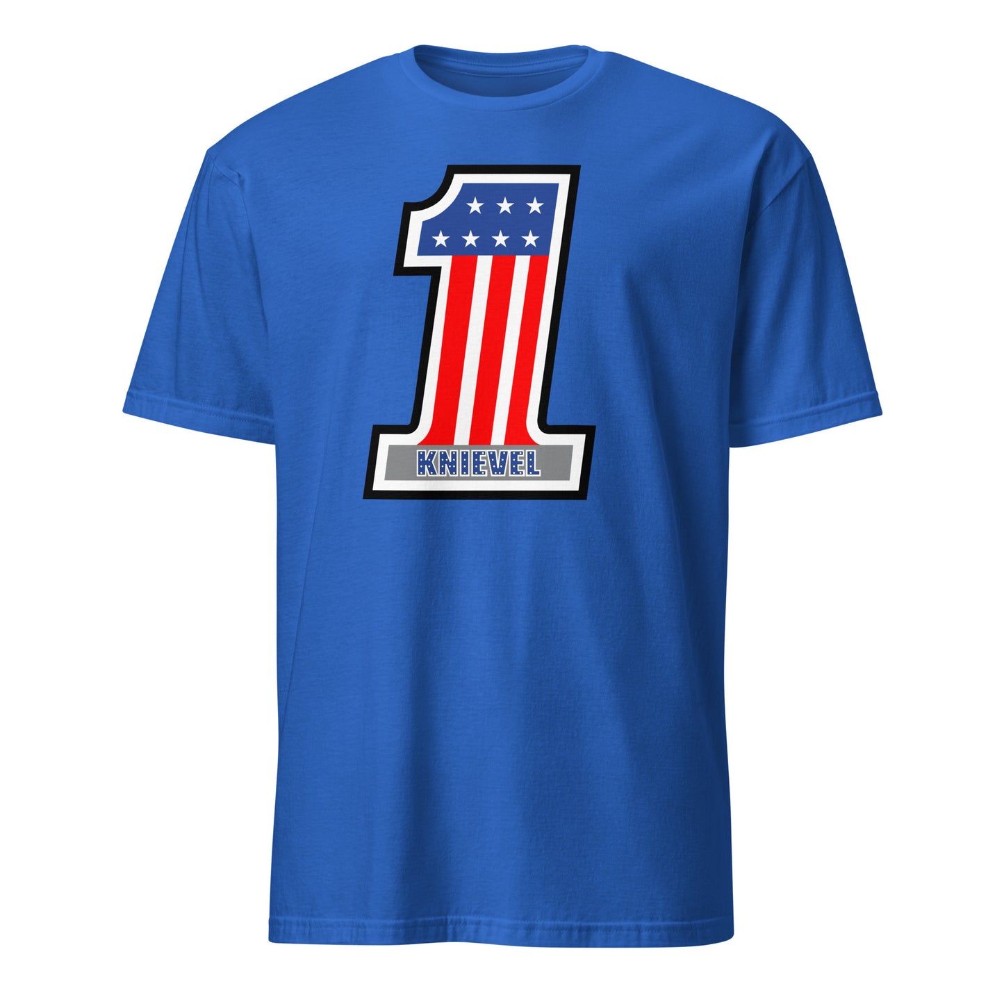 Number One Stars & Stripes Stuntman Motorcycle Racing #1 Softstyle Unisex T-Shirt