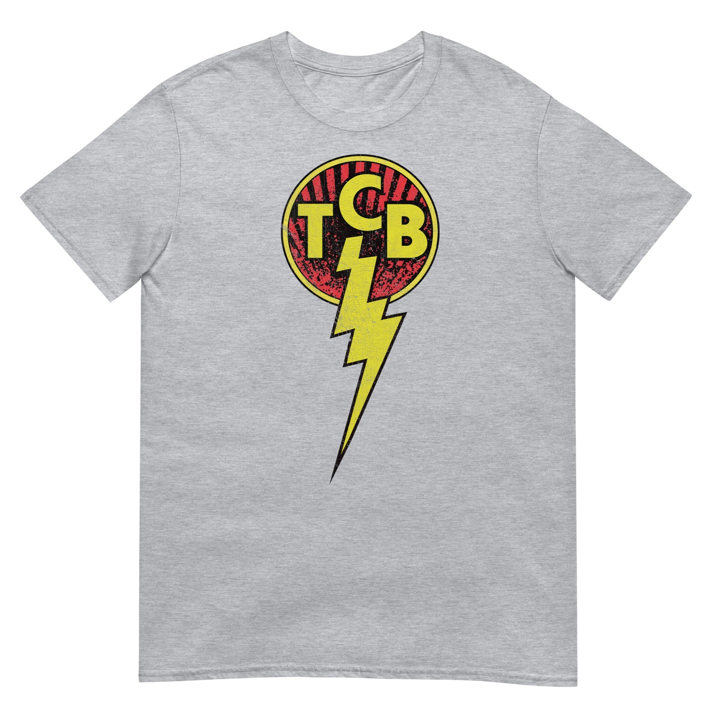 TCB Circle Distressed Logo | Taking Care Of Business Lightning Bolt Unisex T-Shirt