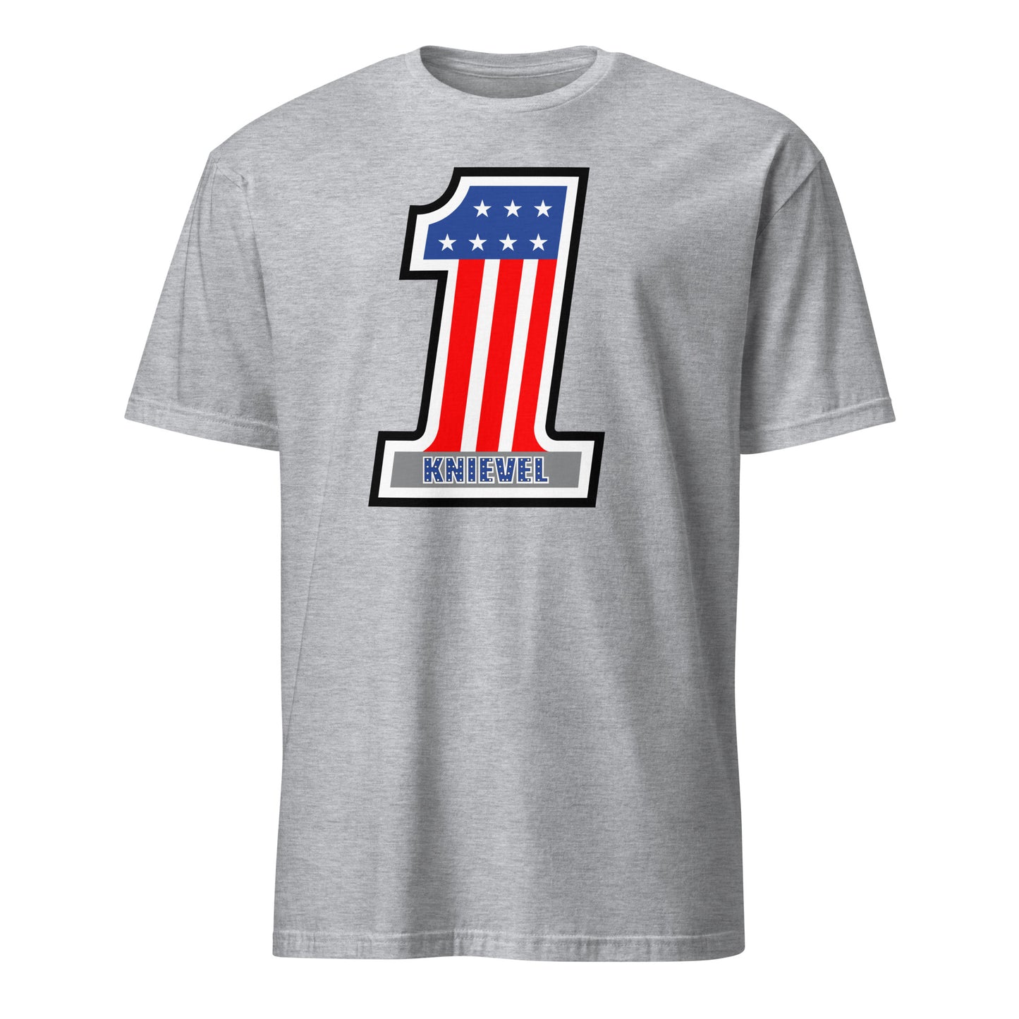 Number One Stars & Stripes Stuntman Motorcycle Racing #1 Softstyle Unisex T-Shirt