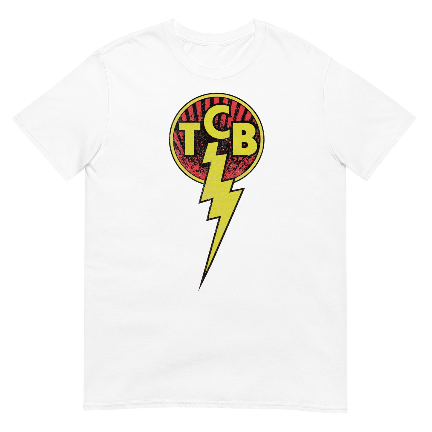 TCB Circle Distressed Logo | Taking Care Of Business Lightning Bolt Unisex T-Shirt