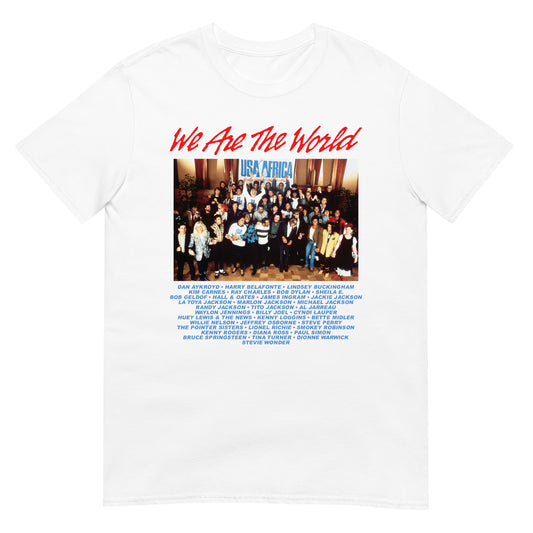 We Are The World 80s Musical Supergroup Softstyle T-Shirt