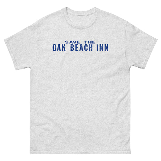 Save The Oak Beach Inn OBI Long Island New York (Distressed Blue) Vintage Unisex T-Shirt