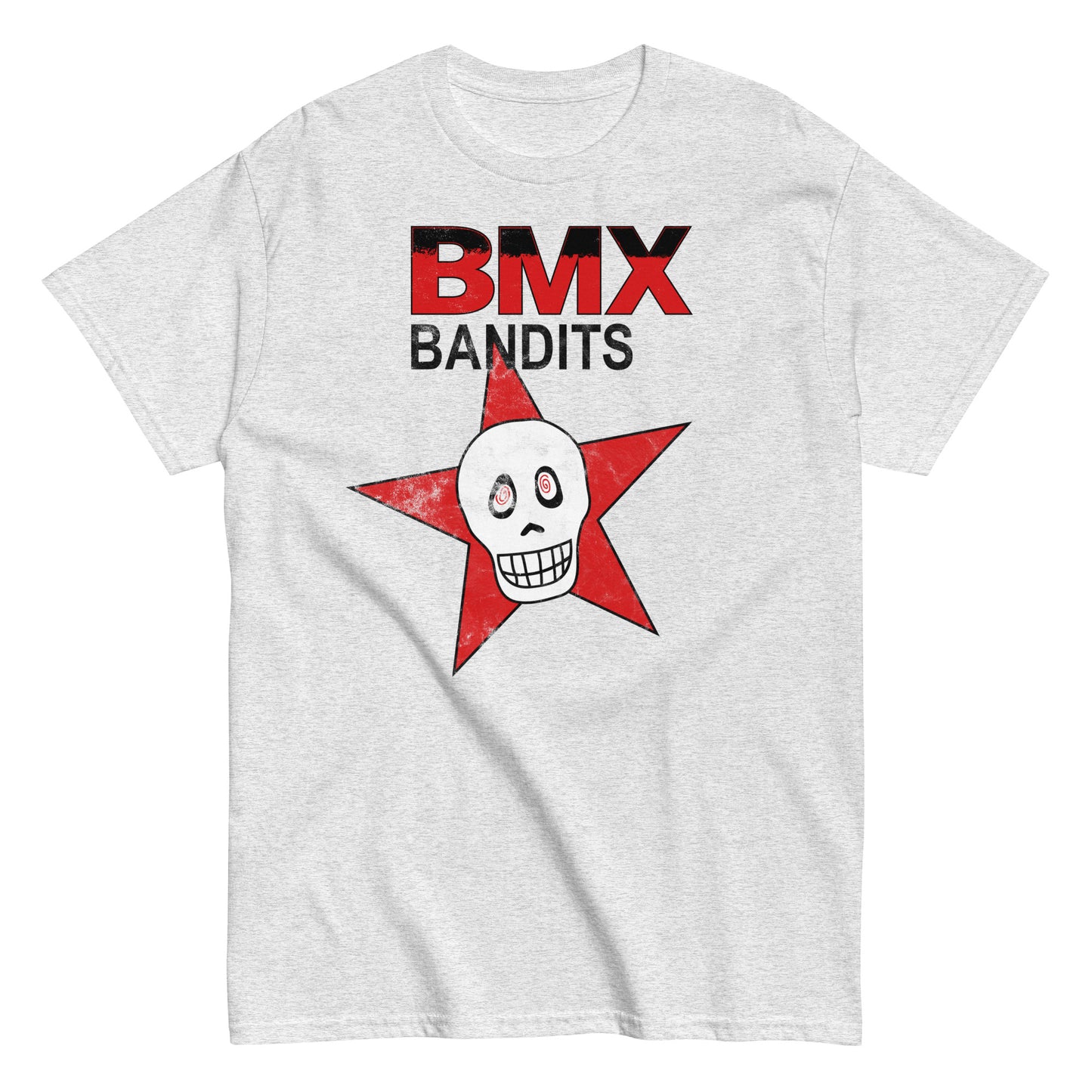 BMX BANDITS As Worn By Kurt Cobain Replica Punk Rock Skull Star Distressed Unisex Classic Tee