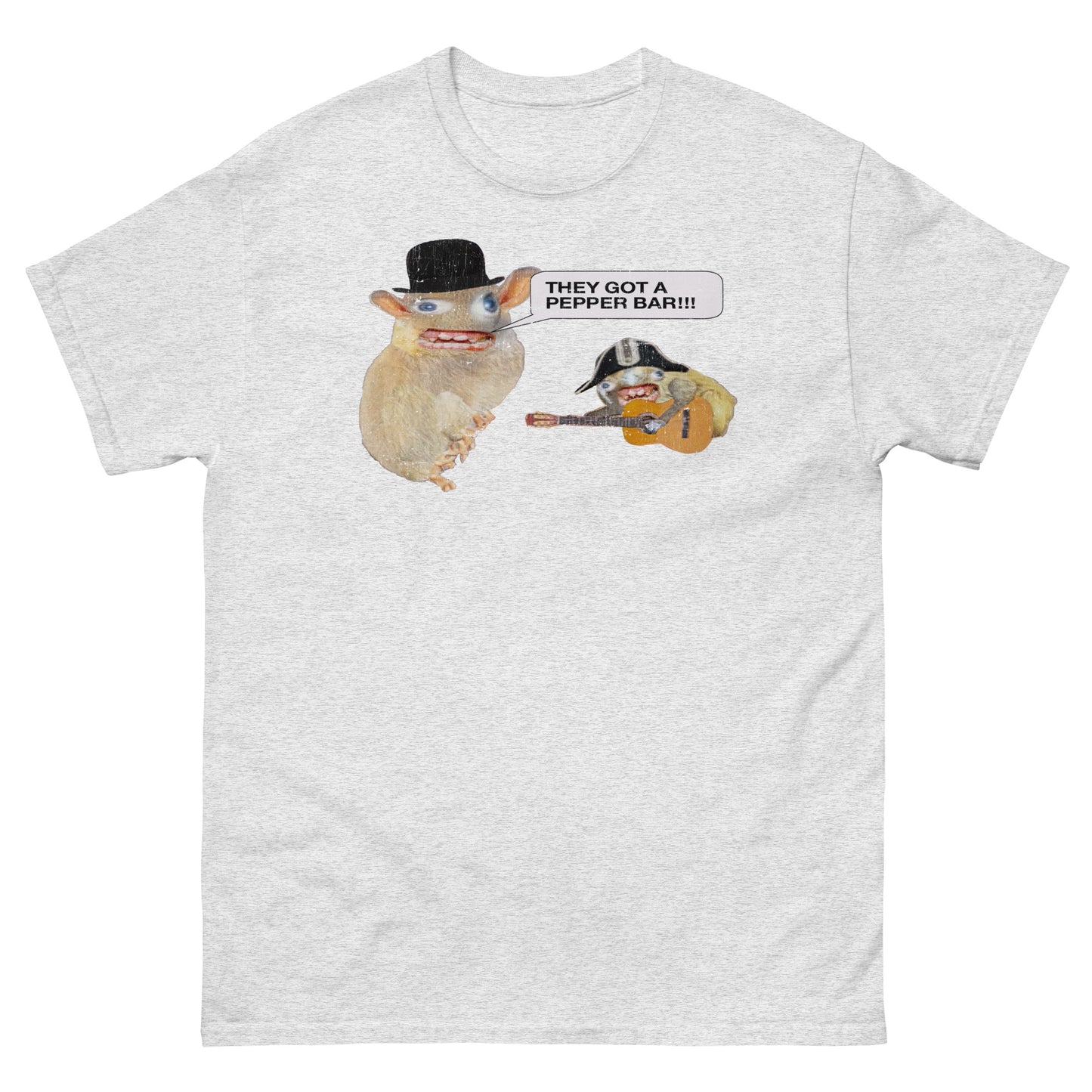 Fast Food Sandwich Mascots "They got a pepper bar!!!" Distressed Unisex Classic T-Shirt