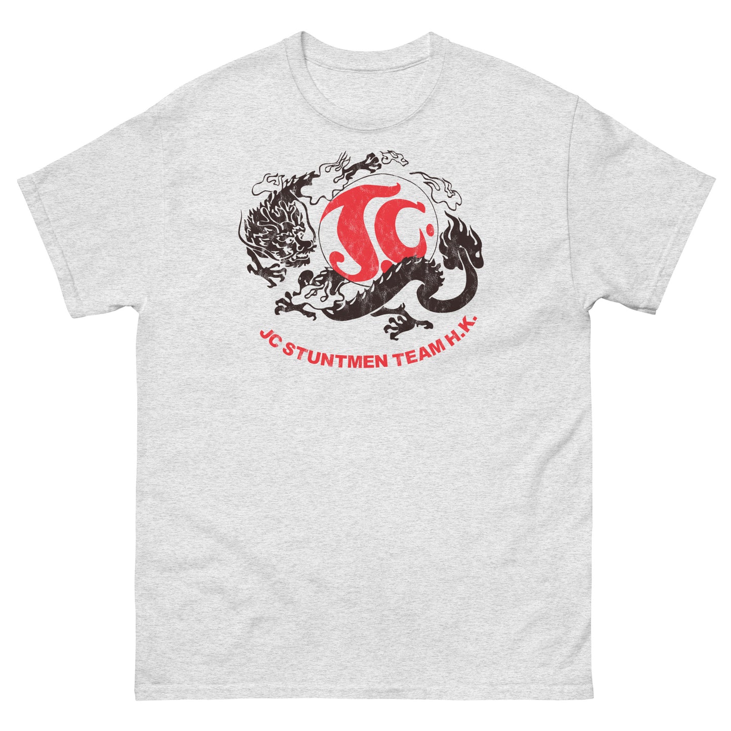 Jackie Chan JC Stunt Team Hong Kong Replica Dragon Logo Distressed Vintage T-Shirt