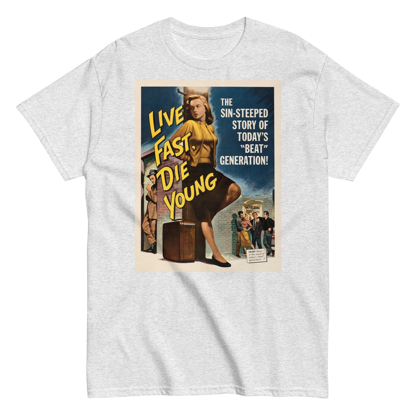 Live Fast Die Young Vintage Poster Unisex Classic Tee
