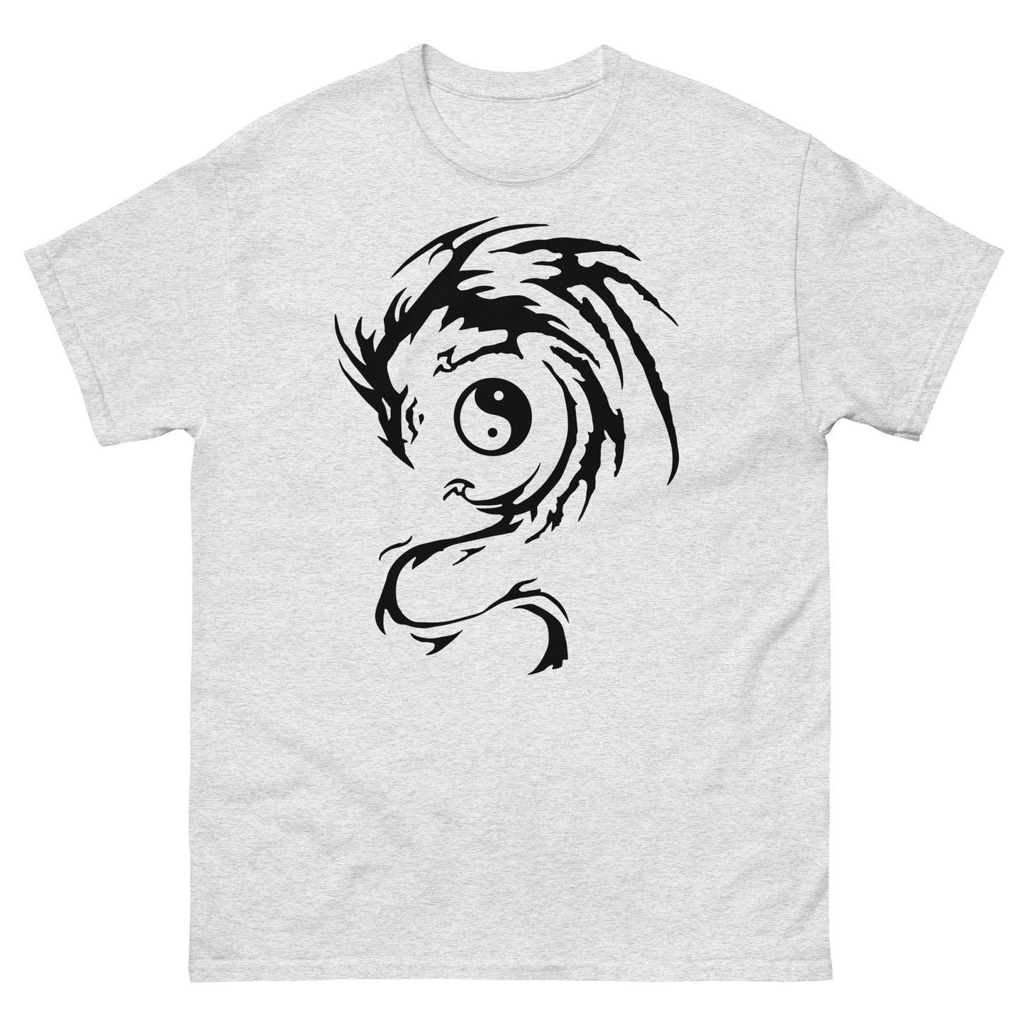 Comic Book Kung Fu Master Modern Dragon Logo Cosplay (Black) Classic Tee