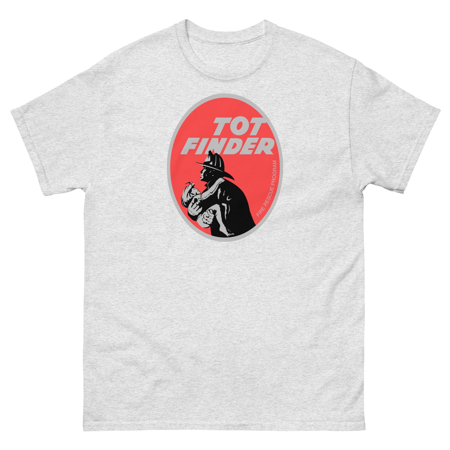 TOT Finder Fire Rescue Program Tee | Vintage Firefighter Safety Logo Unisex Classic Tee
