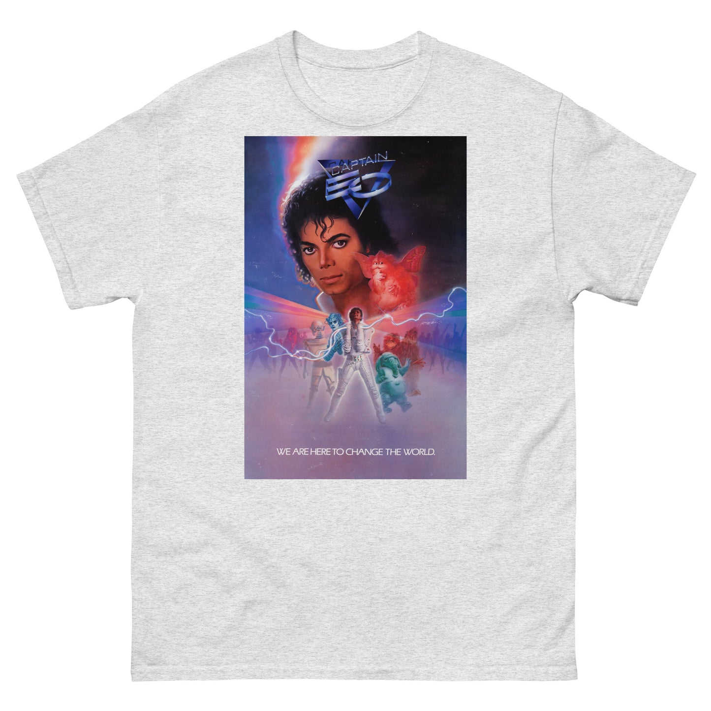 We Are Here To Change The World | Vintage Theme Park Poster Distressed Unisex Classic Tee