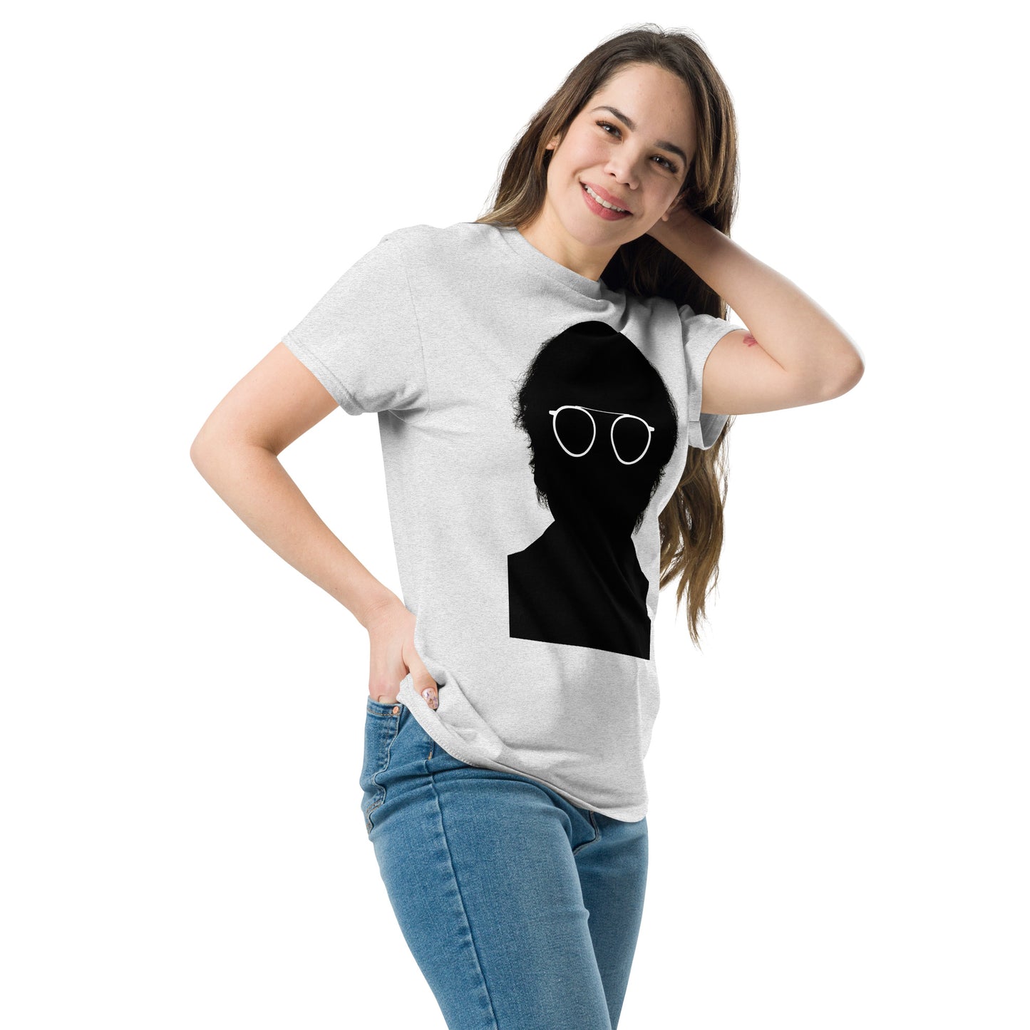 Cable Comic Curmudgeon Silhouette Glasses Icon Unisex Graphic Tee