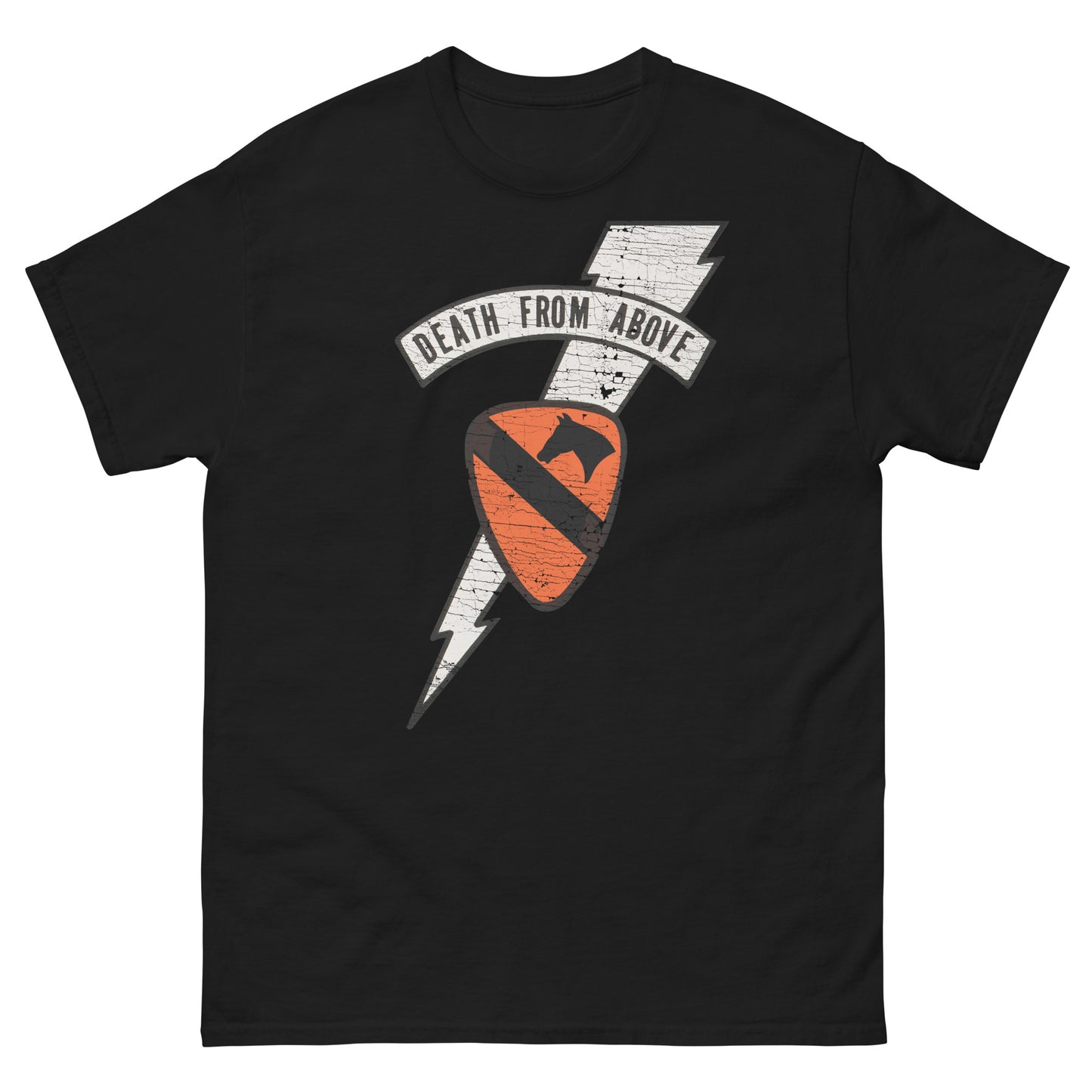Death From Above Apocalypse Now Air Cavalry Lightning Logo Distressed Unisex Classic Tee