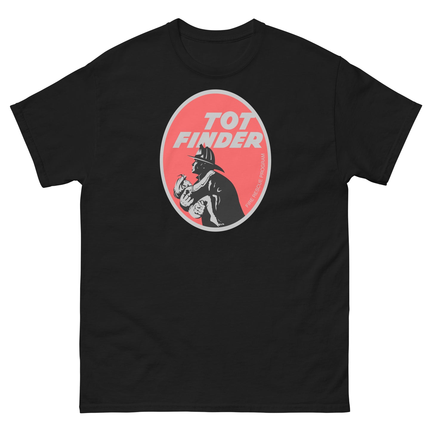TOT Finder Fire Rescue Program Tee | Vintage Firefighter Safety Logo Unisex Classic Tee