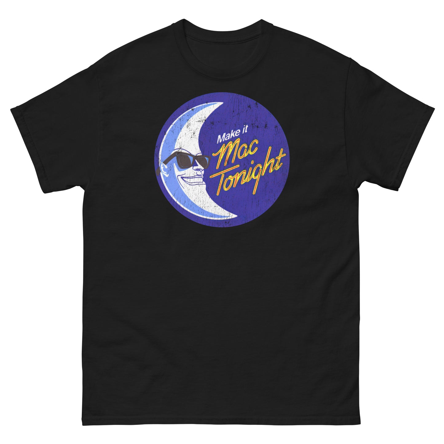 Moon Crooner Make it Tonight Mascot Distressed Unisex Classic Tee
