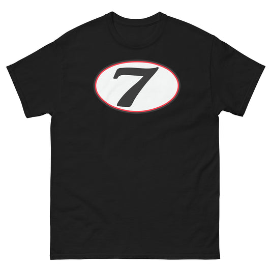 v7 Moto Racer (White) Rear Fairing Number Plate Unisex Classic Tee