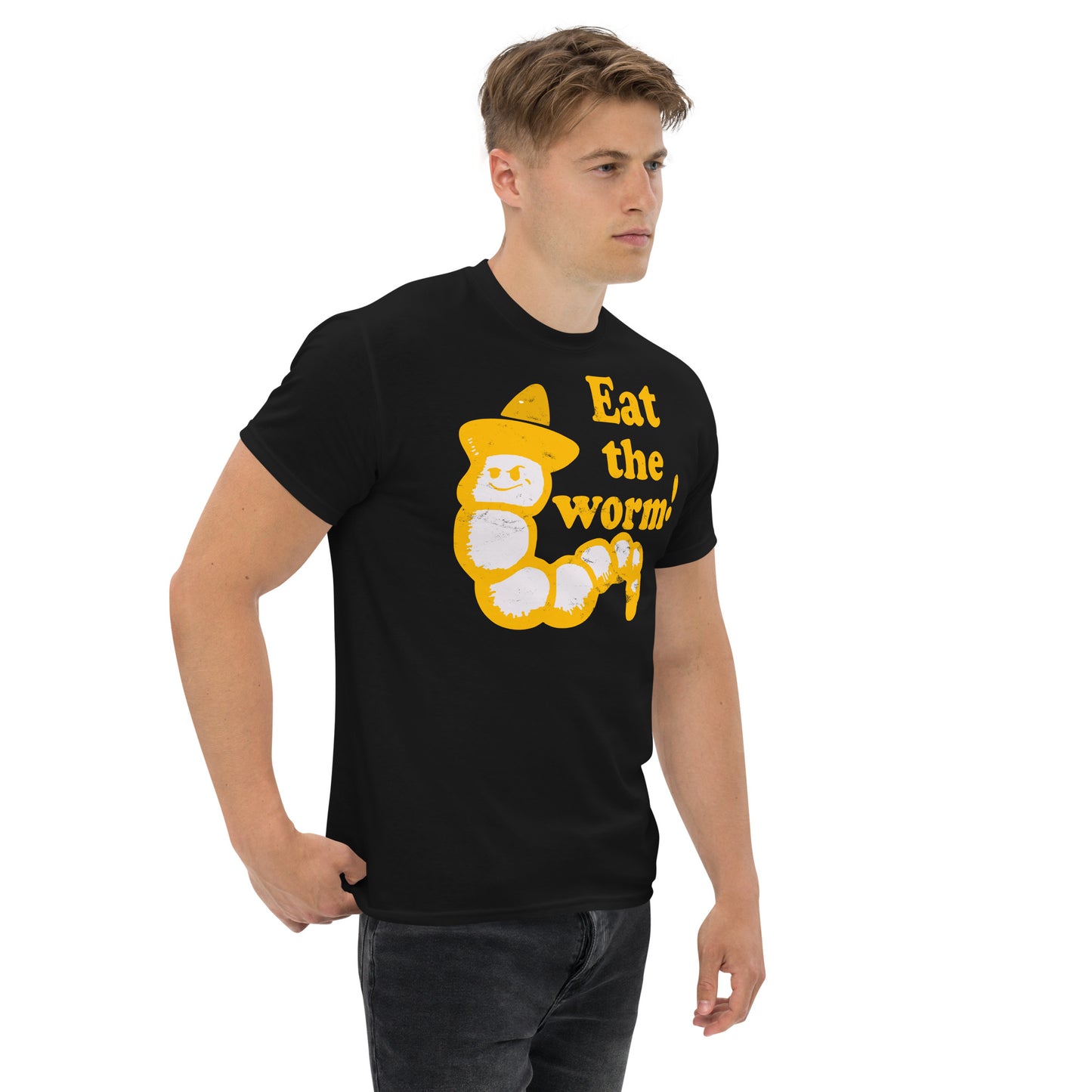 Eat the Worm! Mezcal with Back Print | As Worn by Axl Rose Authentic Distressed Tequila Tee