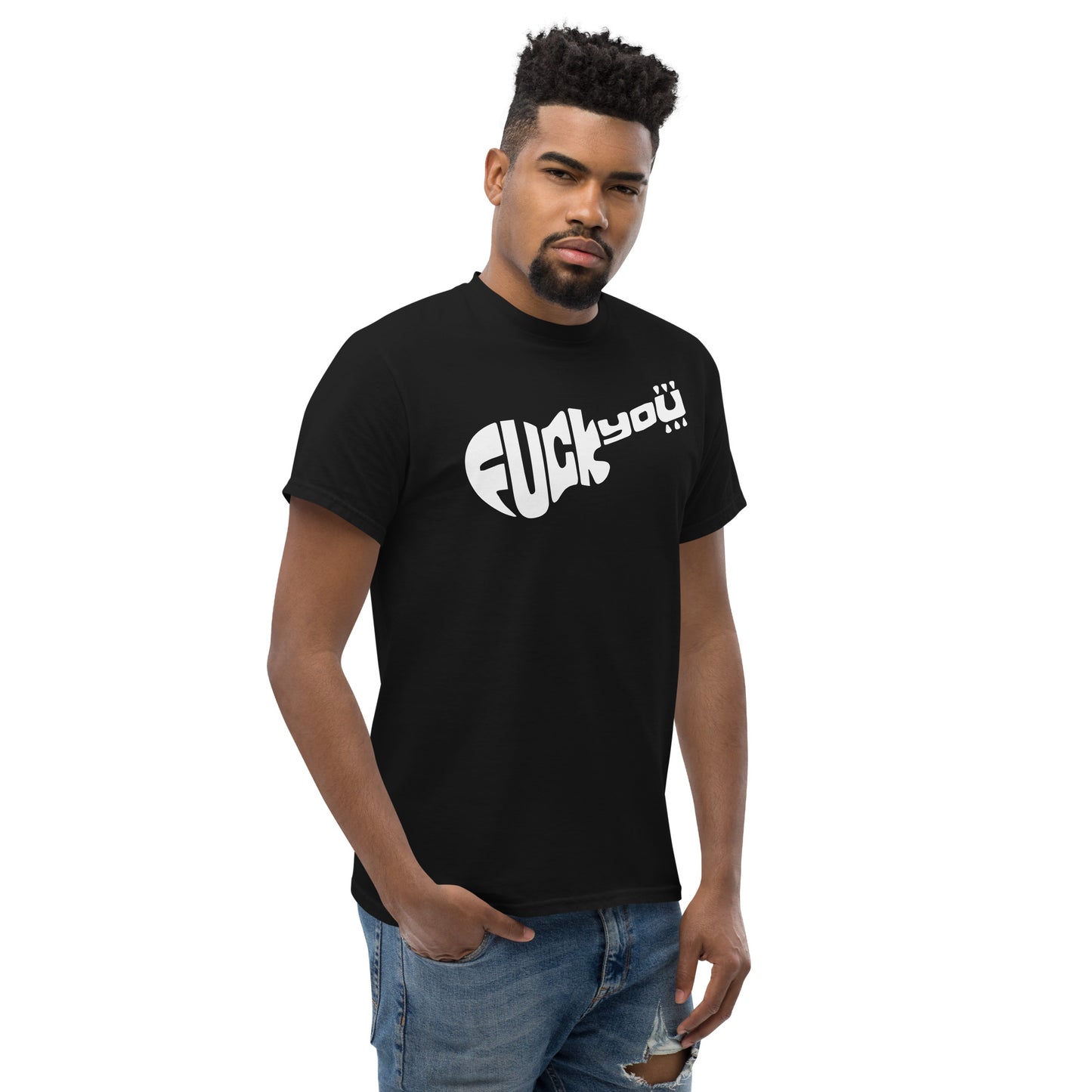 Fuck You Guitar Parody Tee As Worn by Slash | Monkees Logo Spoof Unisex Classic T-Shirt