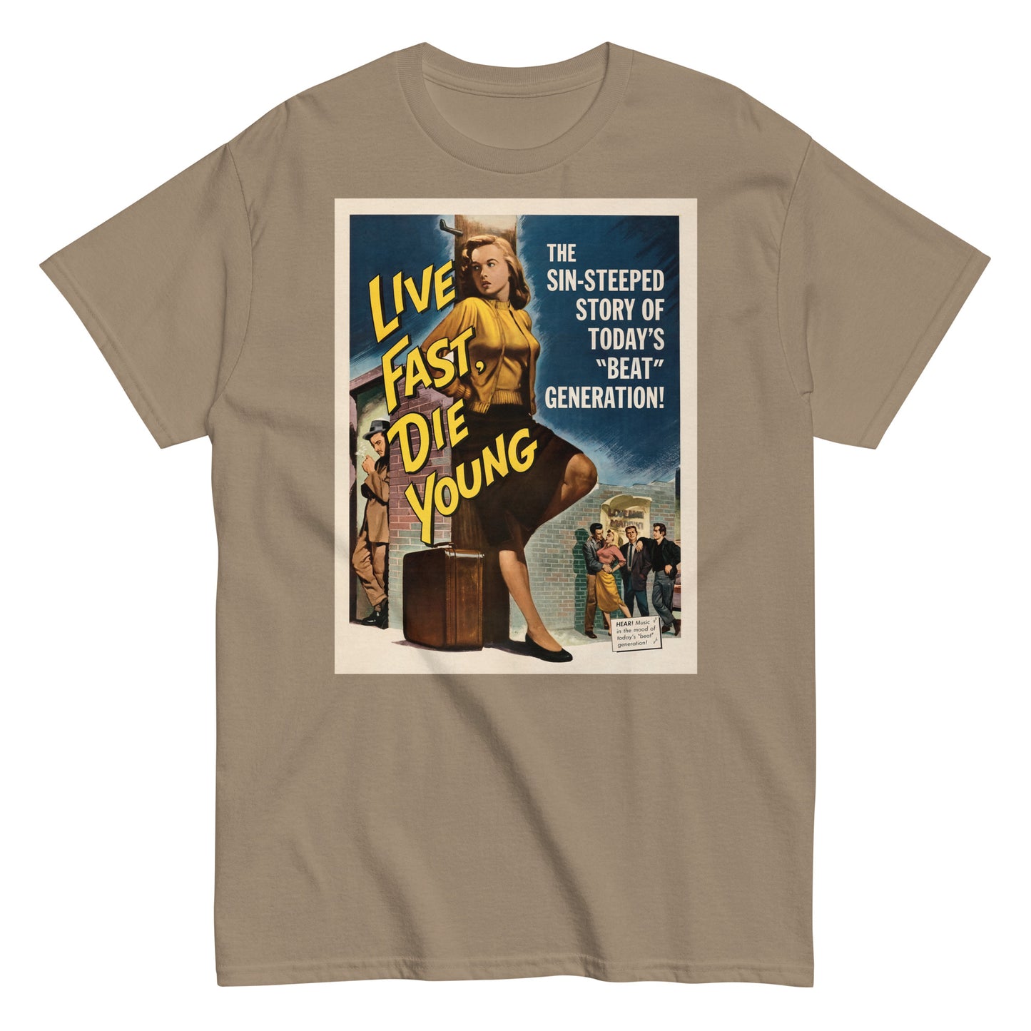 Live Fast Die Young Vintage Poster Unisex Classic Tee