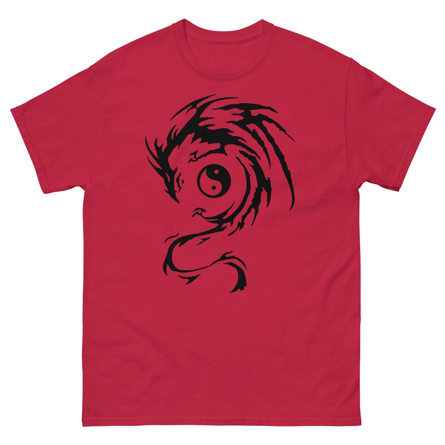 Comic Book Kung Fu Master Modern Dragon Logo Cosplay (Black) Classic Tee