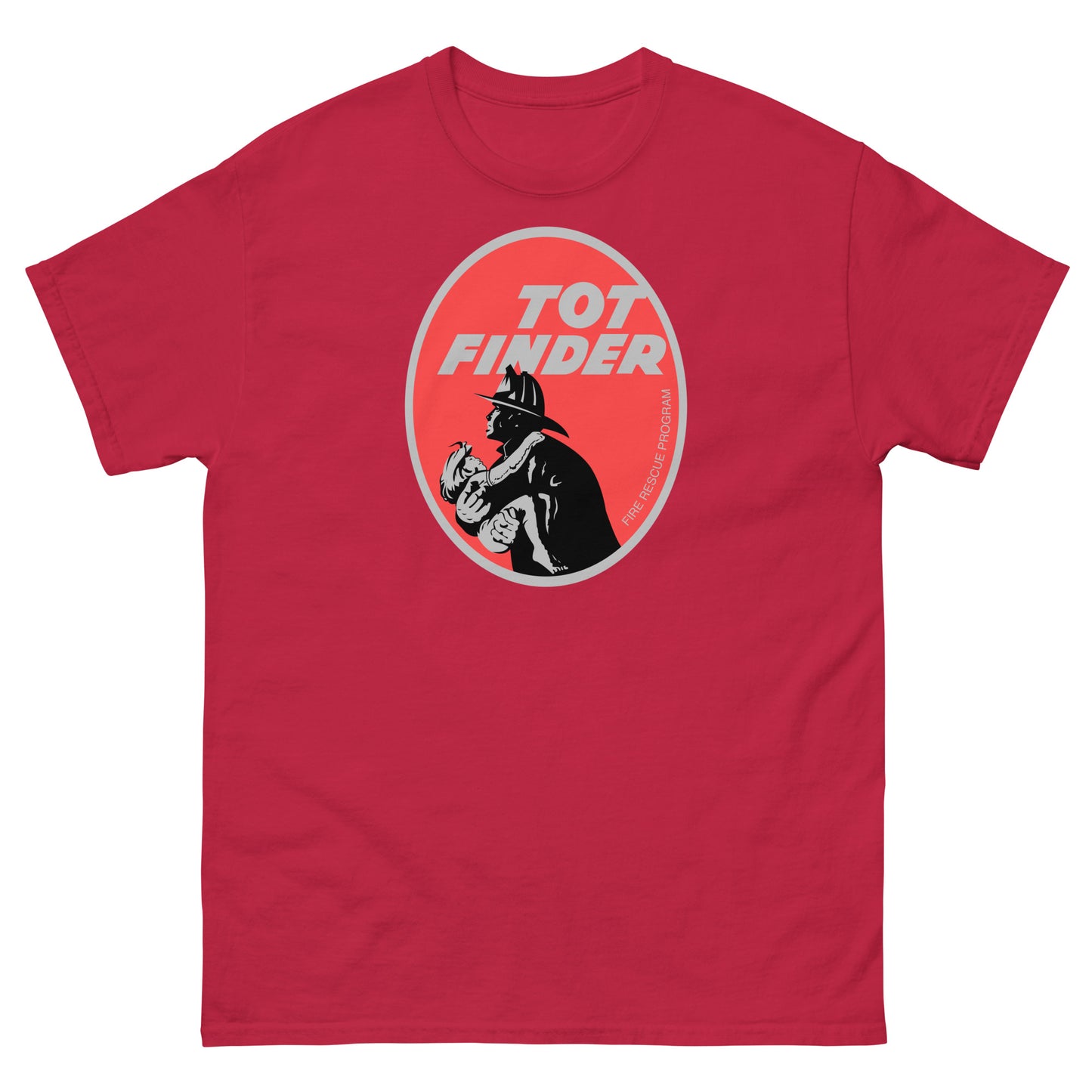 TOT Finder Fire Rescue Program Tee | Vintage Firefighter Safety Logo Unisex Classic Tee