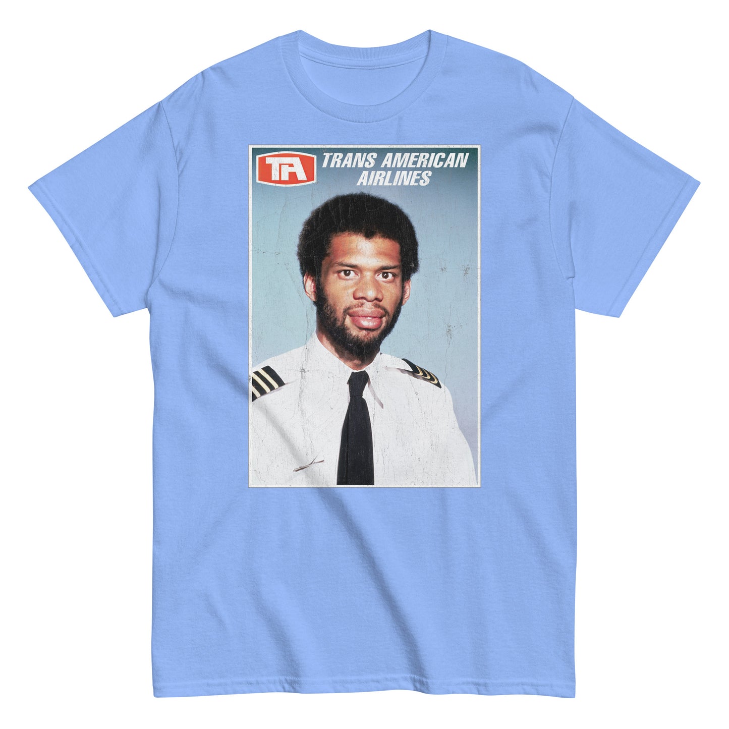 Flight Engineer Roger Murdock Trans American Airlines Distressed Airplane Photo Tee