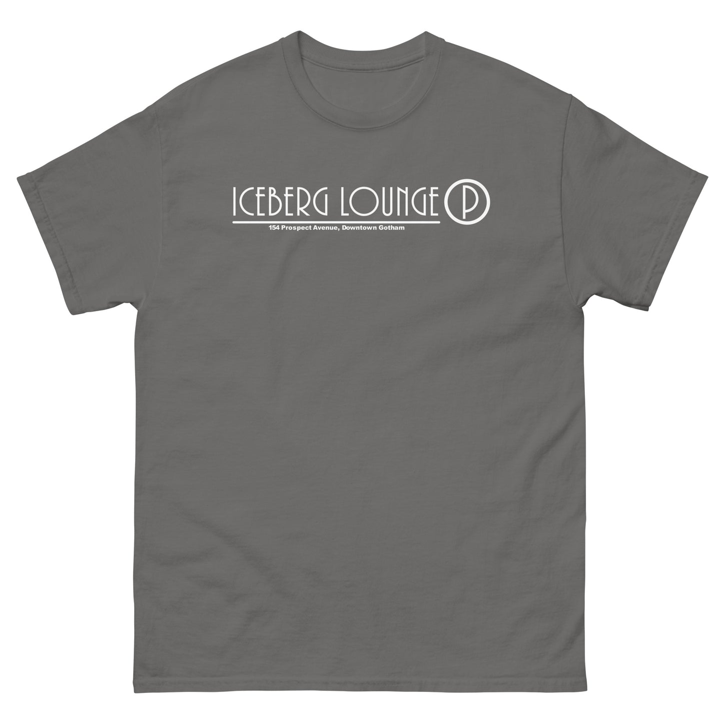 ICEBERG LOUNGE, Downtown Gotham Nightclub Casino Logo (White) Unisex Classic Tee