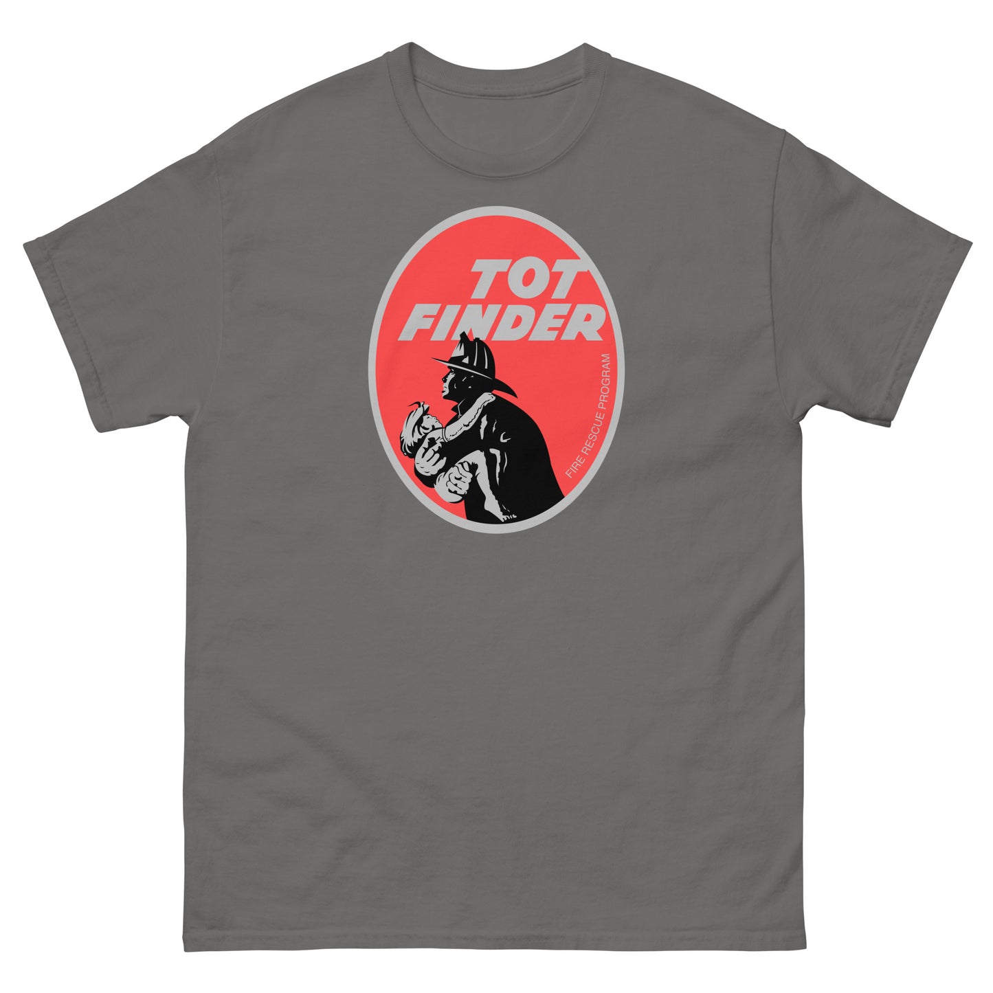 TOT Finder Fire Rescue Program Tee | Vintage Firefighter Safety Logo Unisex Classic Tee