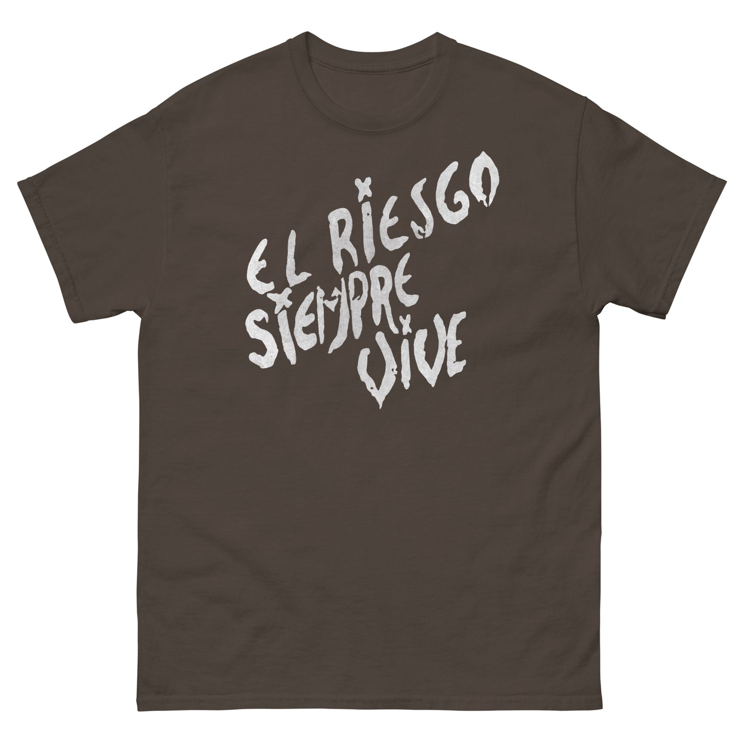 El Riesgo Siempre Vive Pvt Vasquez Marine Cosplay Distressed Metal Unisex Classic Tee