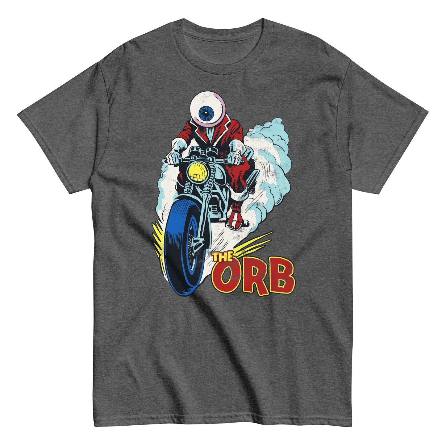 The Orb Vintage Comic Book Motorcycle Villain Distressed Classic Tee