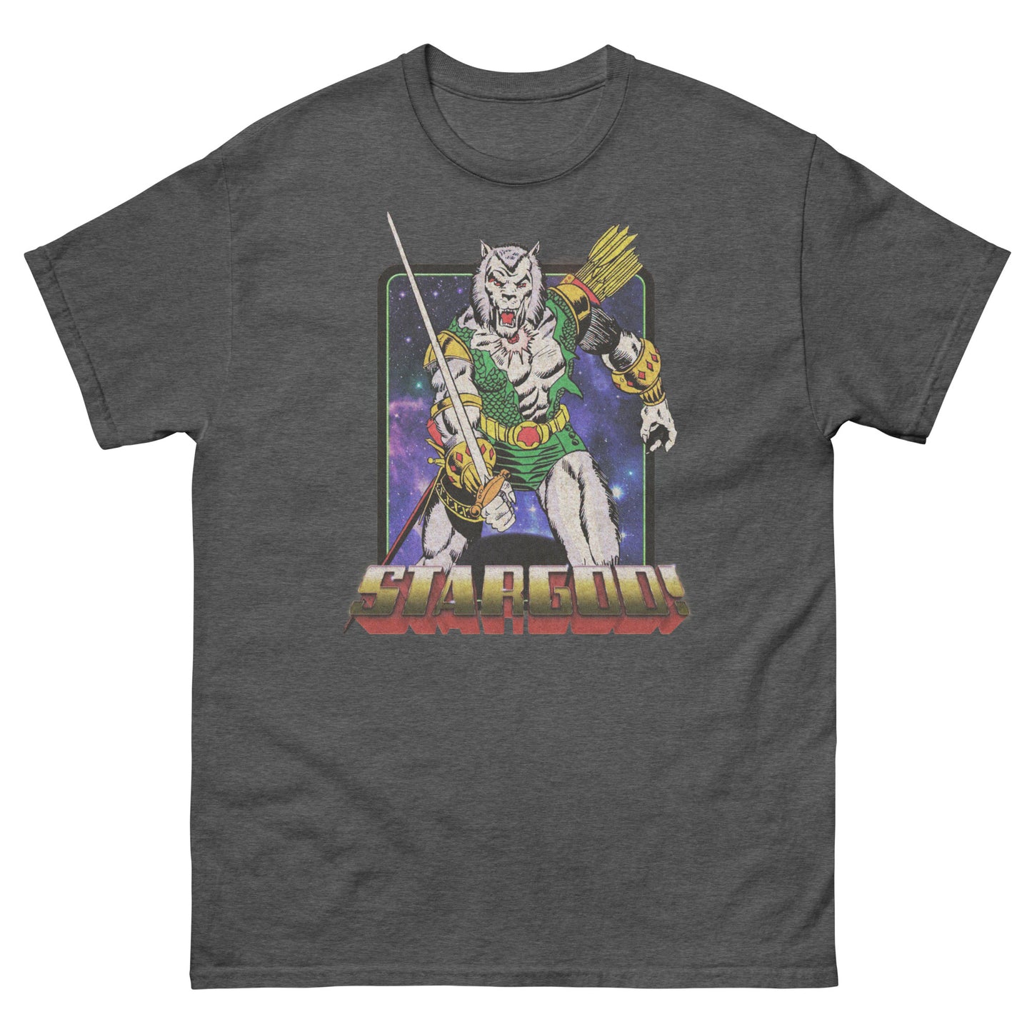 STARGOD! Cosmic Wolf Warrior Retro Comic Book Unisex Classic Tee