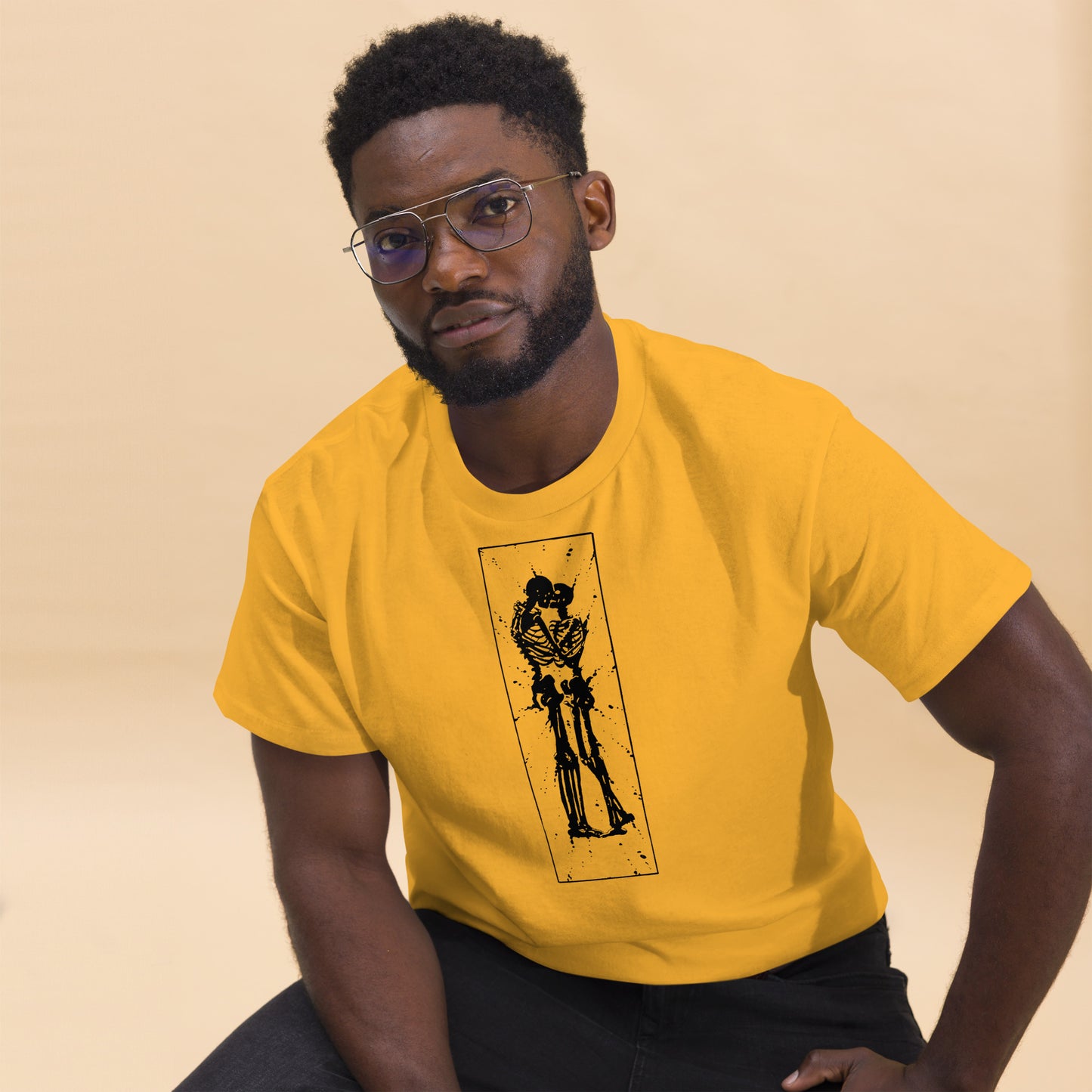 Watchmen-Inspired Skeletons Nuclear Kiss (Black) Classic Tee