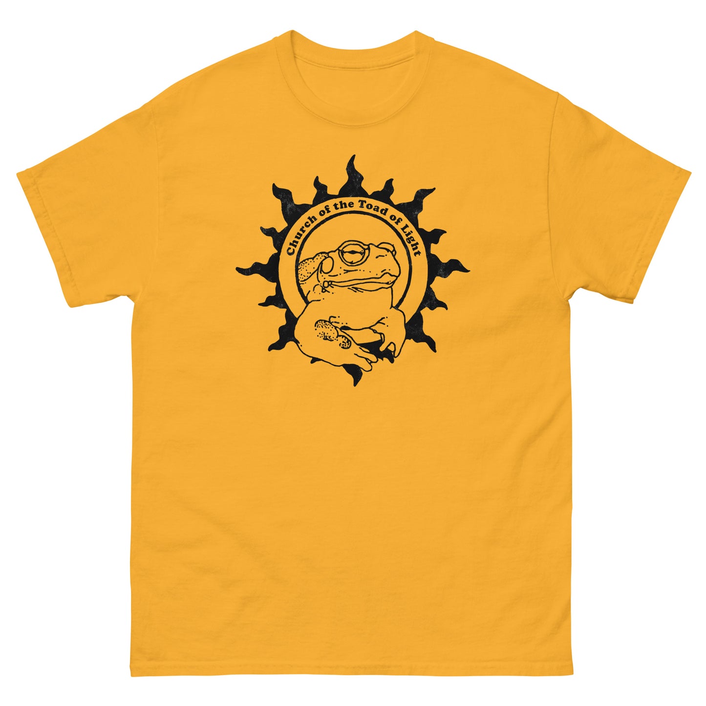 Church of the Toad of Light Bufo Alvarius Distressed Psychedelic Meme Tee | Front & Back Design Unisex Classic T-Shirt