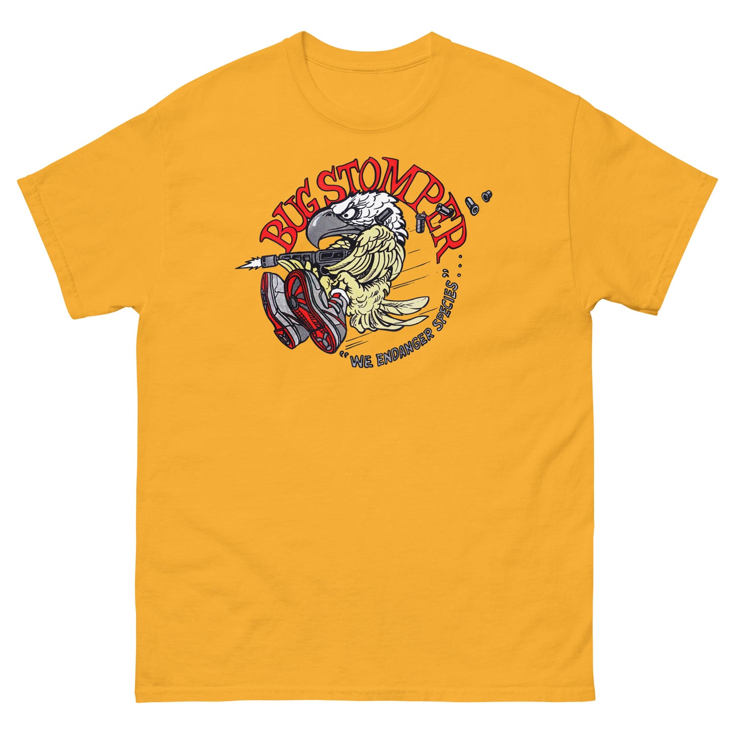 Bug Stomper Eagle "We Endanger Species" Cosplay Unisex Classic Tee