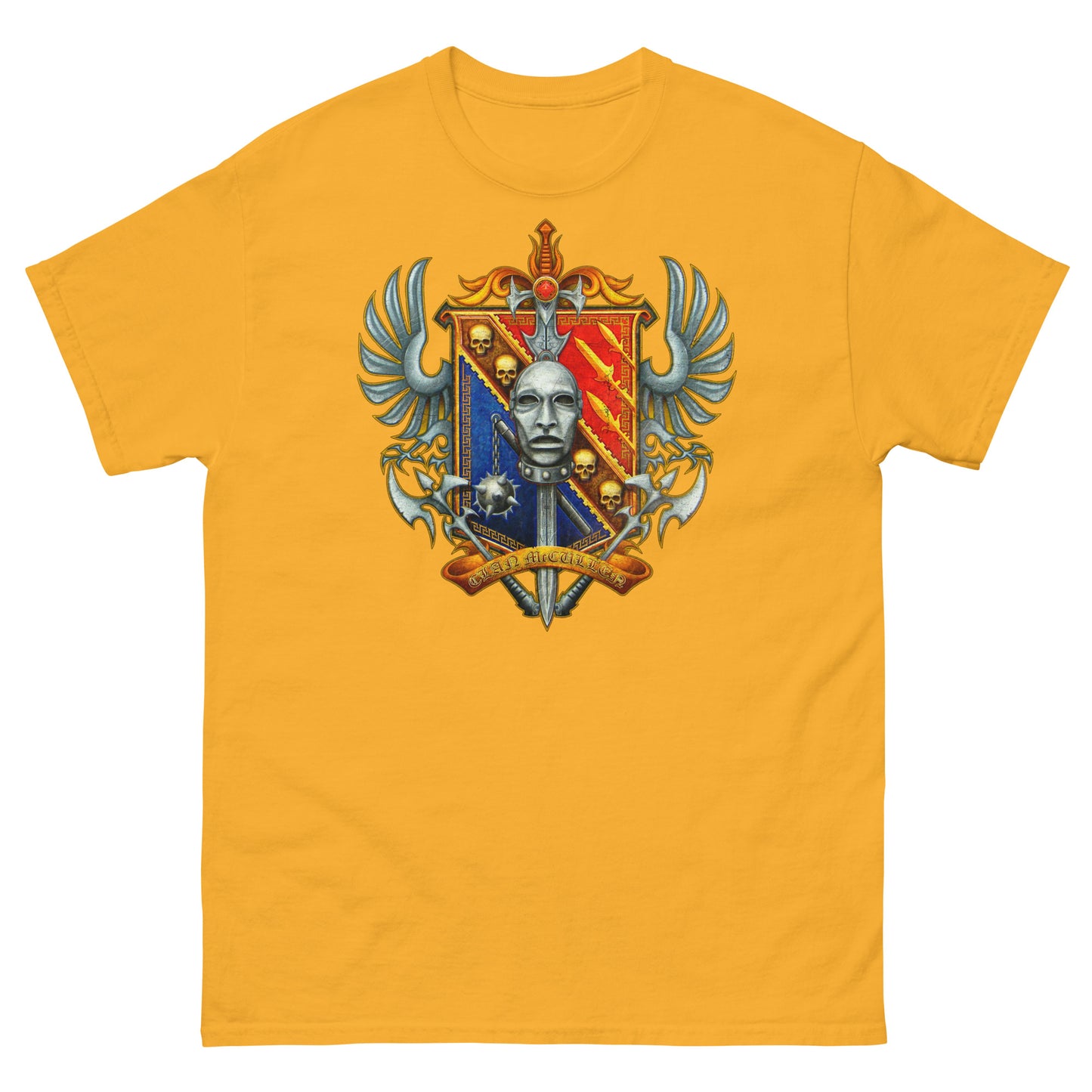 McCullen Clan Scottish Coat of Arms Dealer Distressed Unisex Grenadier Classic Tee