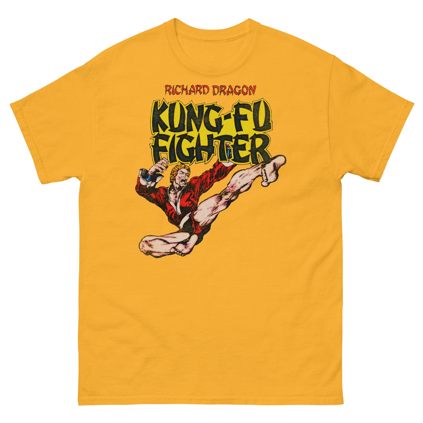 Richard Dragon Kung-Fu Fighter Retro Martial Arts Comic Book Classic Tee