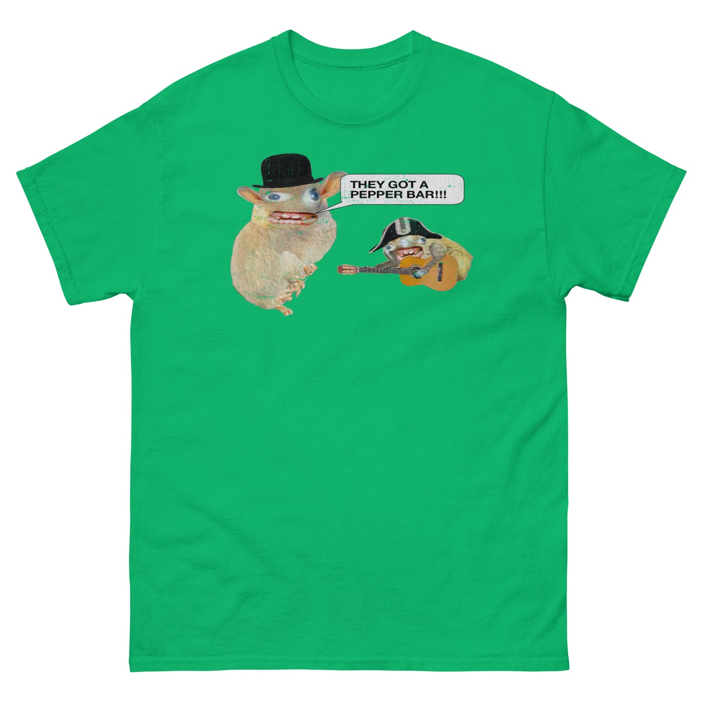 Fast Food Sandwich Mascots "They got a pepper bar!!!" Distressed Unisex Classic T-Shirt