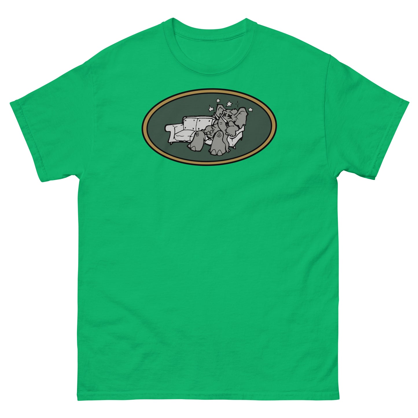 Brooklyn Dust Music Elephant Color Logo (Goblin Green) Unisex Classic Tee