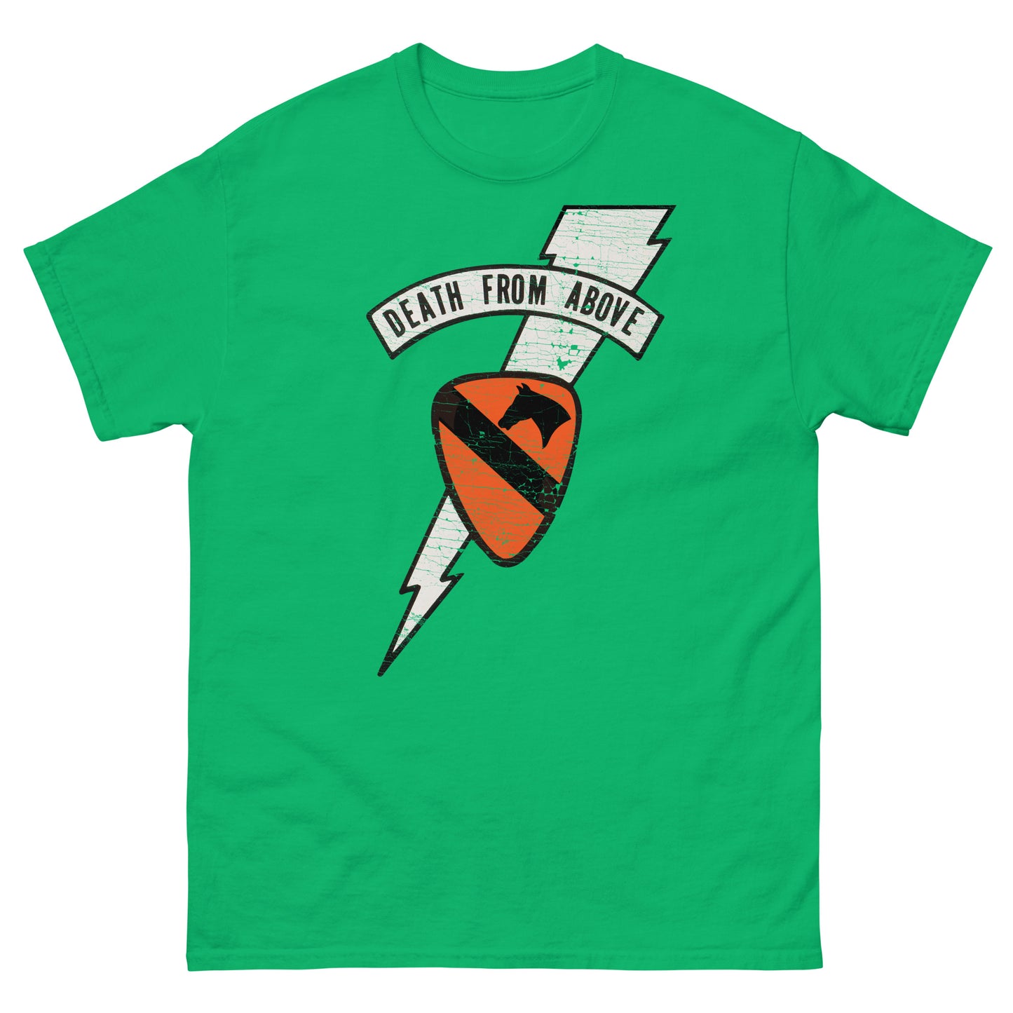 Death From Above Apocalypse Now Air Cavalry Lightning Logo Distressed Unisex Classic Tee