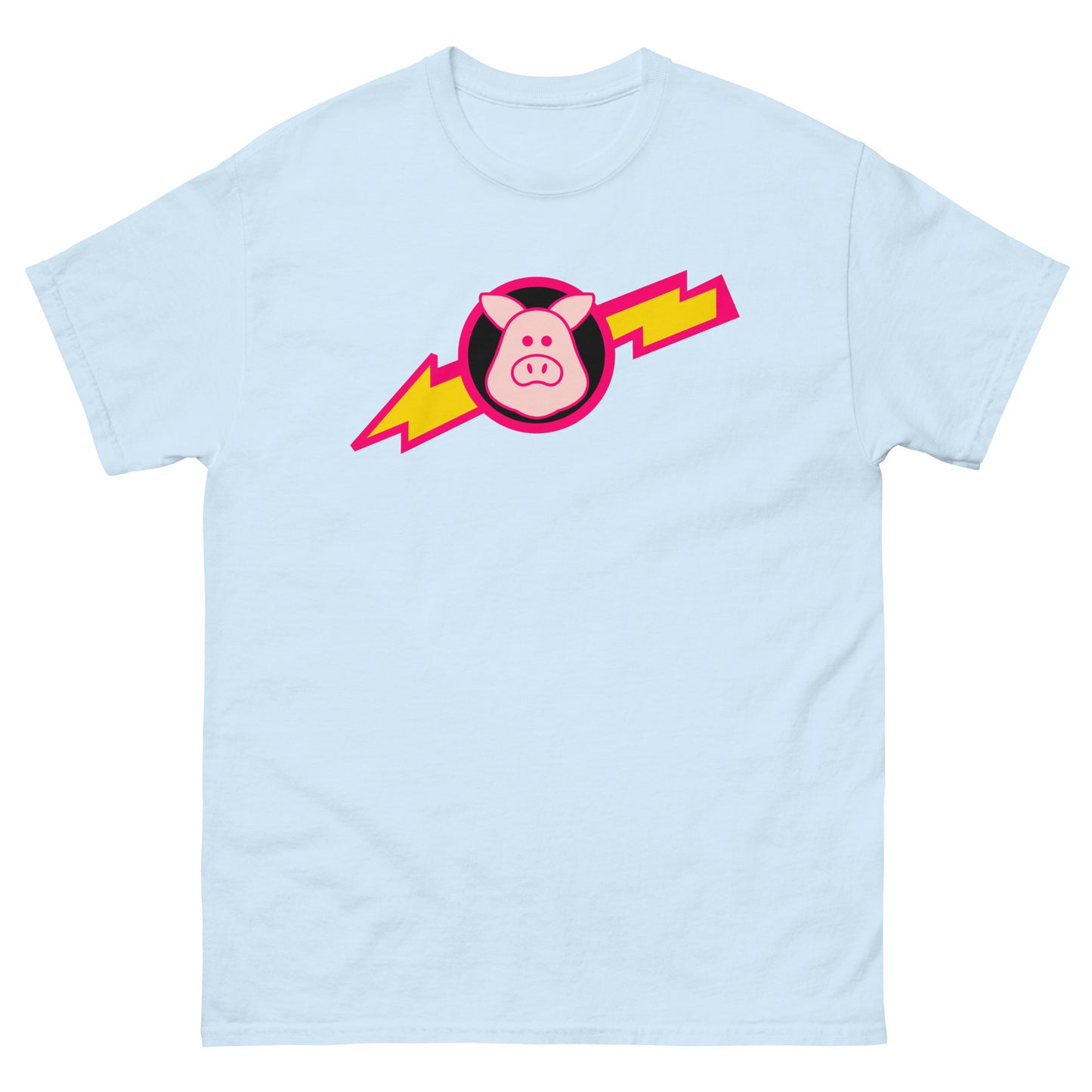 Space Pigs Lightning Bolt Logo Sci-Fi Parody Cosplay Tee