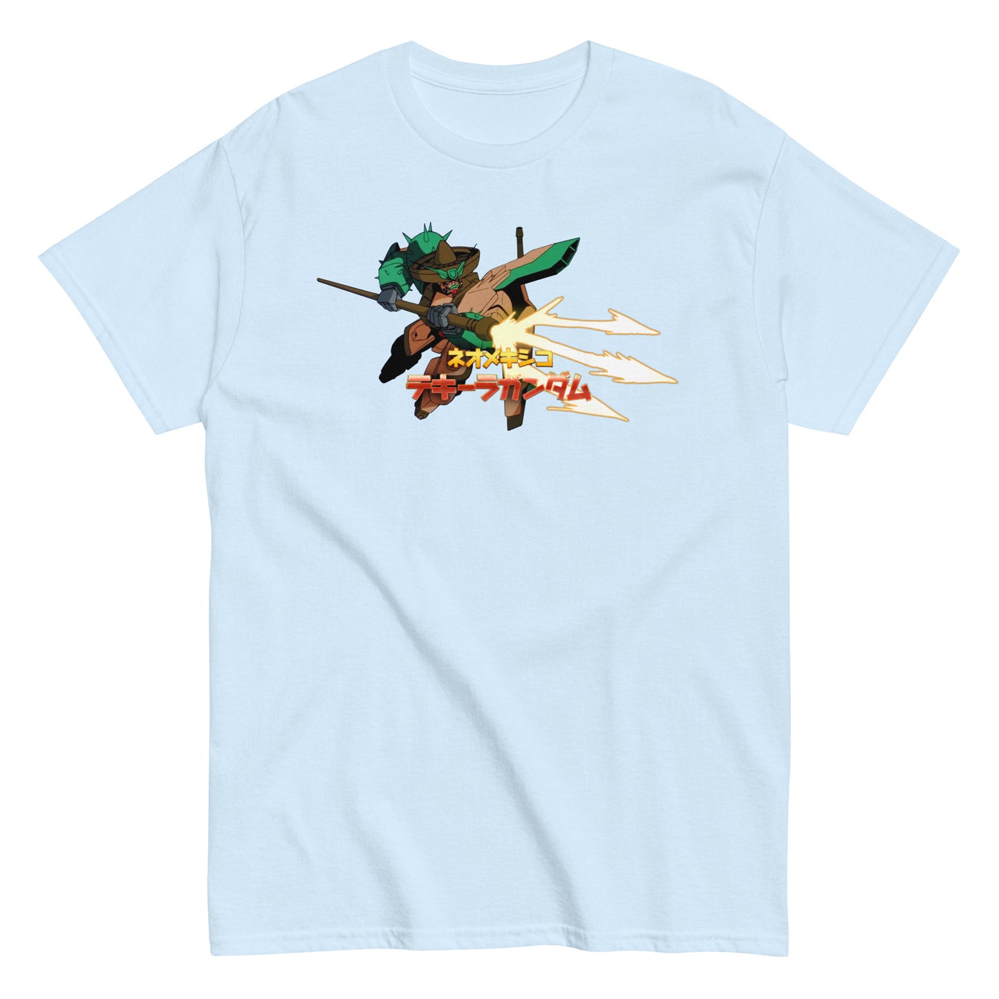 Neo Mexico Tequila Giant Robot Mech Distressed Graphic Anime Fan Gear Unisex Classic Tee